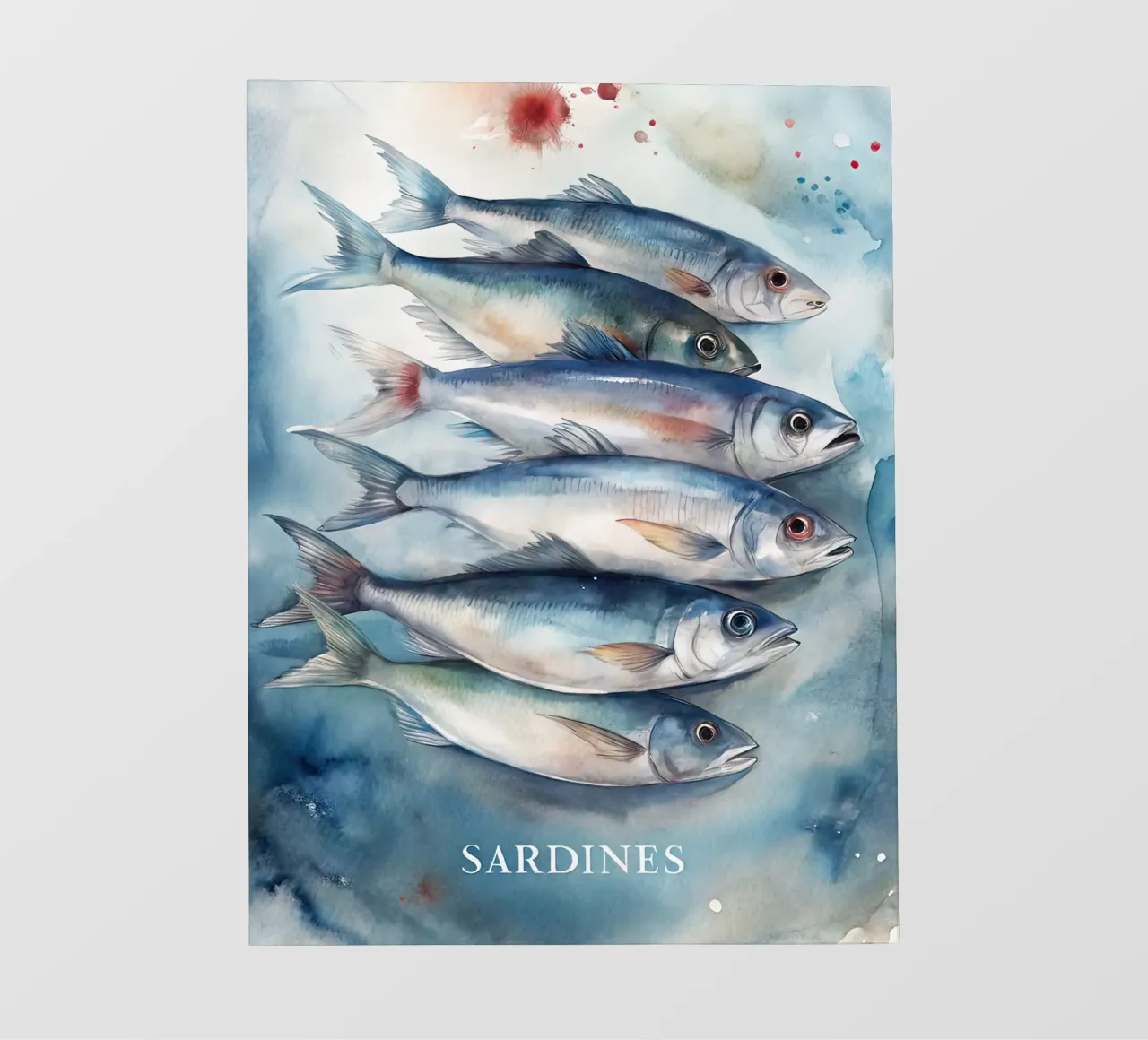 Sardine Pittura ad acquerello pellicola backlit da 🥝 KIWI STORE