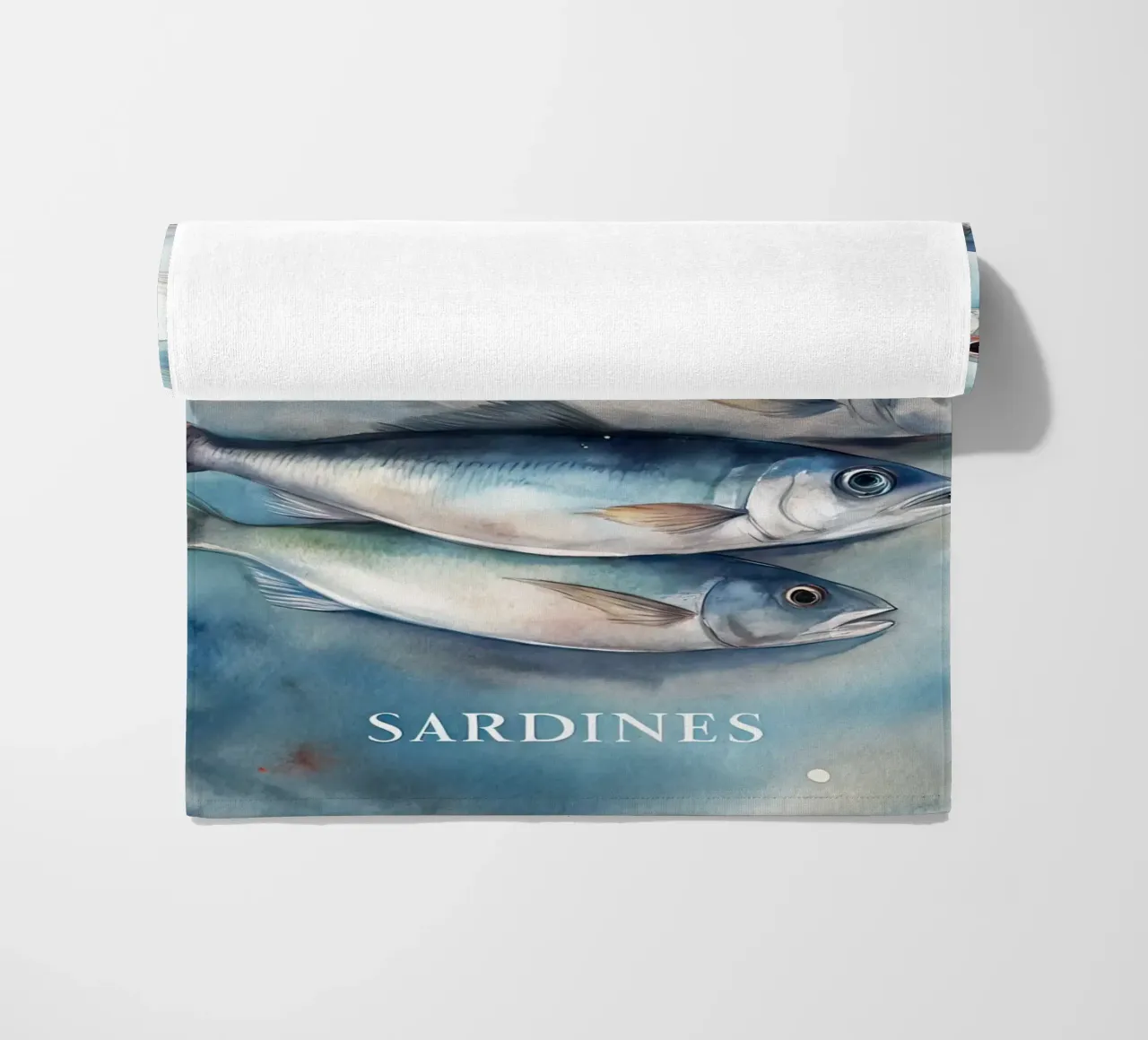 Sardine Pittura ad acquerello telo mare da 🥝 KIWI STORE