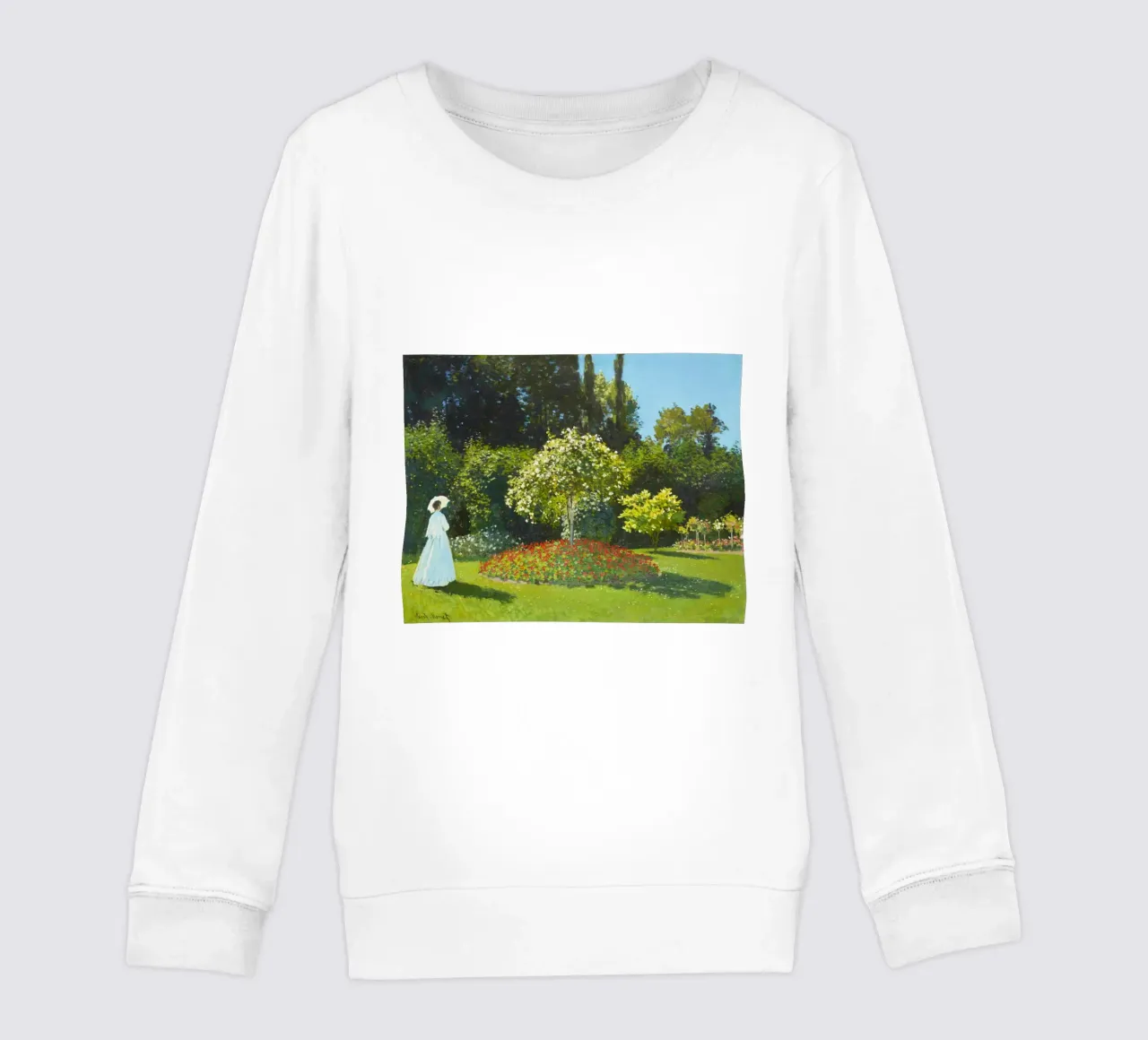 Signora in giardino (1867) di Claude Monet felpa bambino da Monet Art Prints