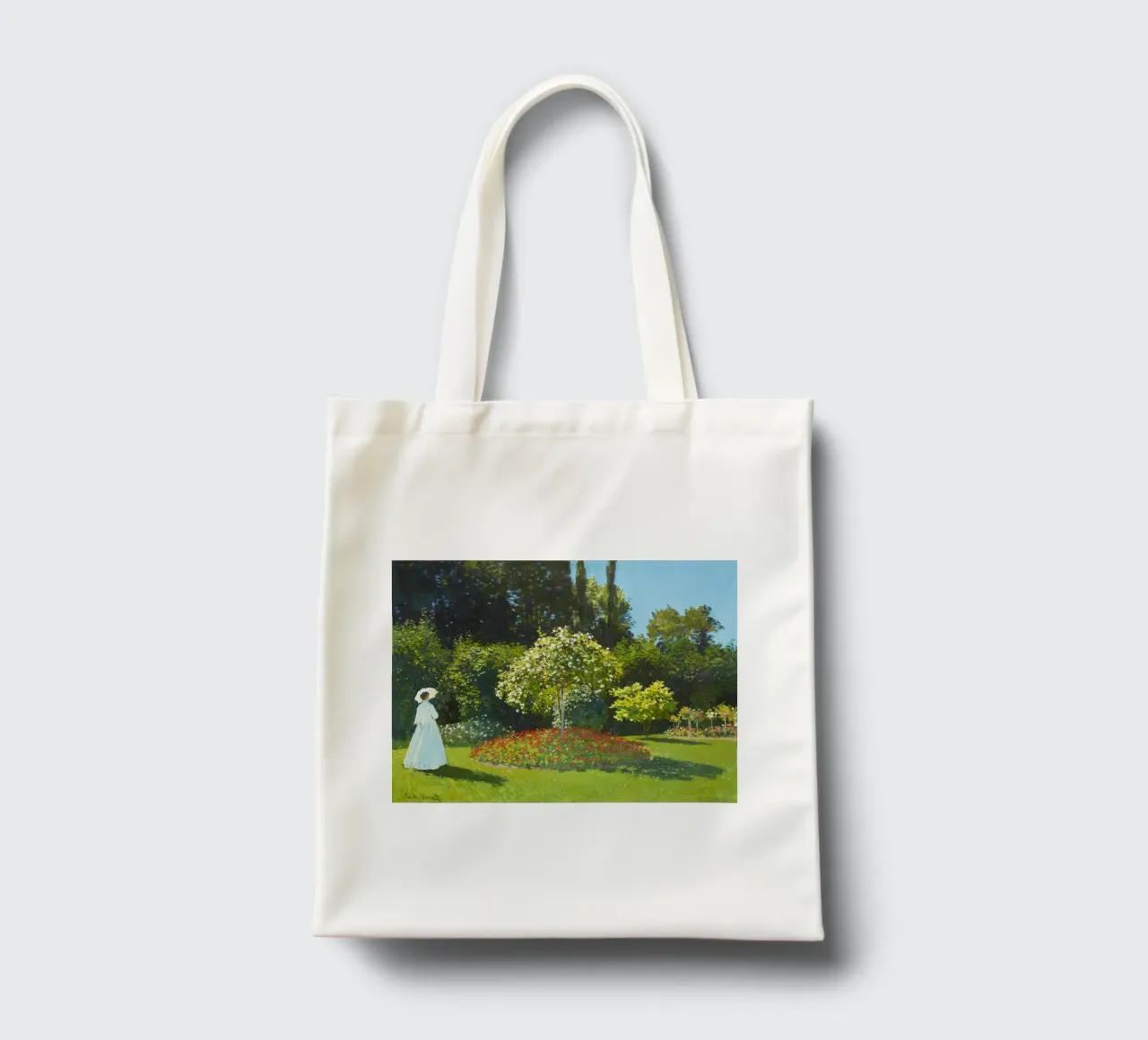 Signora in giardino (1867) di Claude Monet borsa in juta da Monet Art Prints