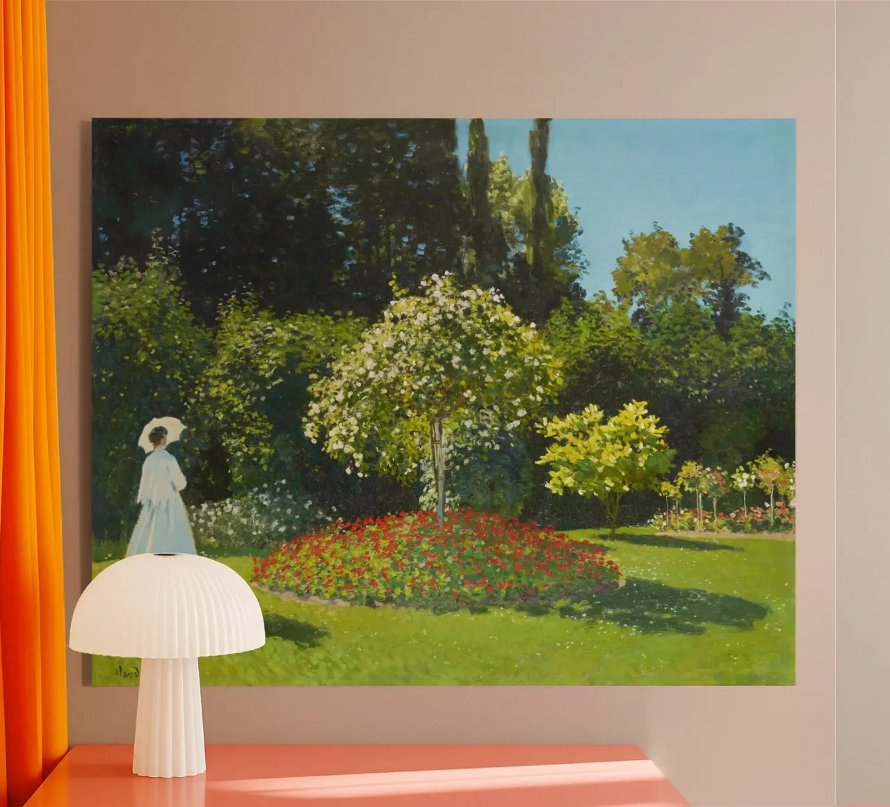 Signora in giardino (1867) di Claude Monet plexiglass da Monet Art Prints