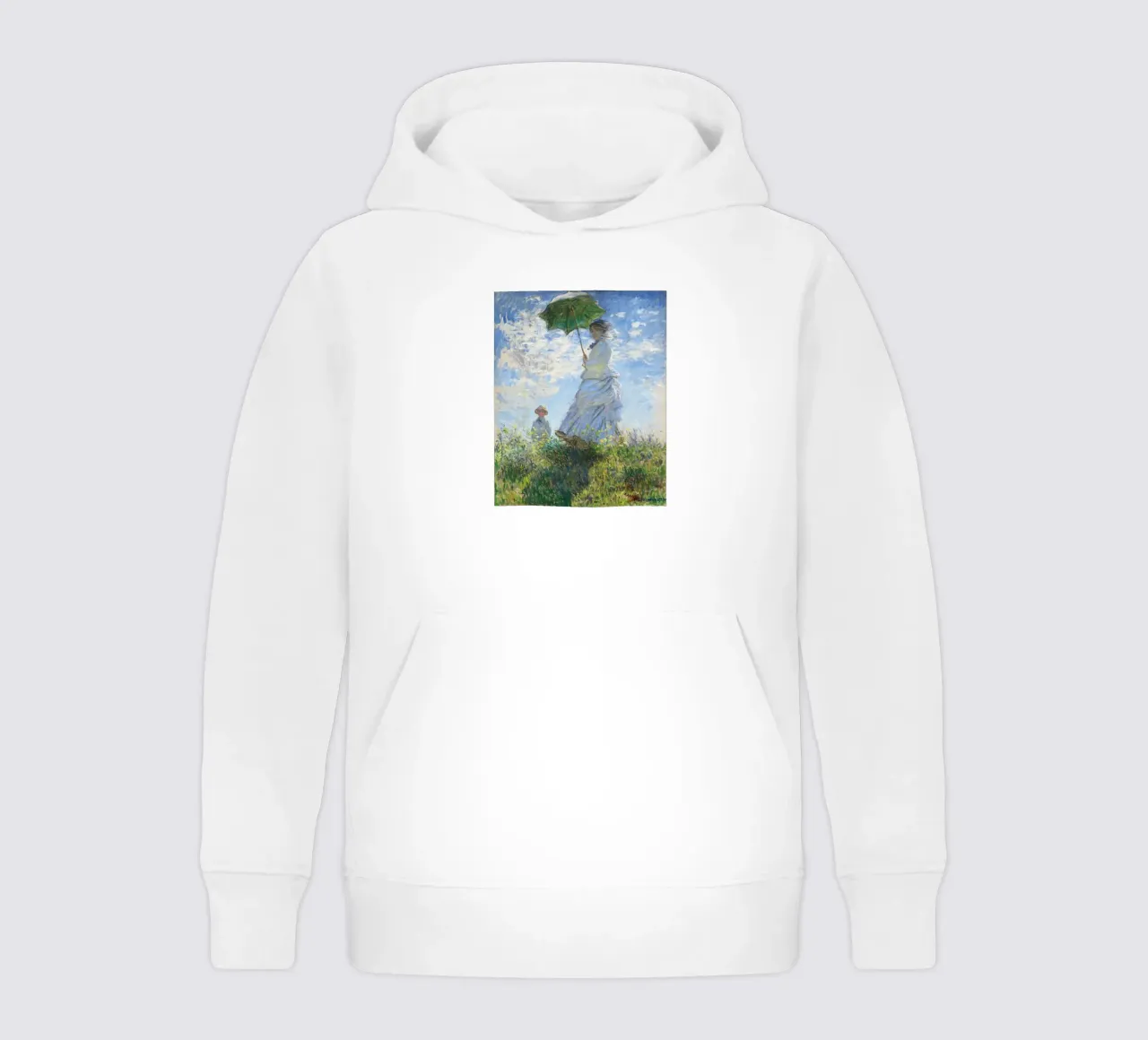 Madame Monet e suo figlio (1875) di Claude Monet felpa bambino con cappuccio da Monet Art Prints