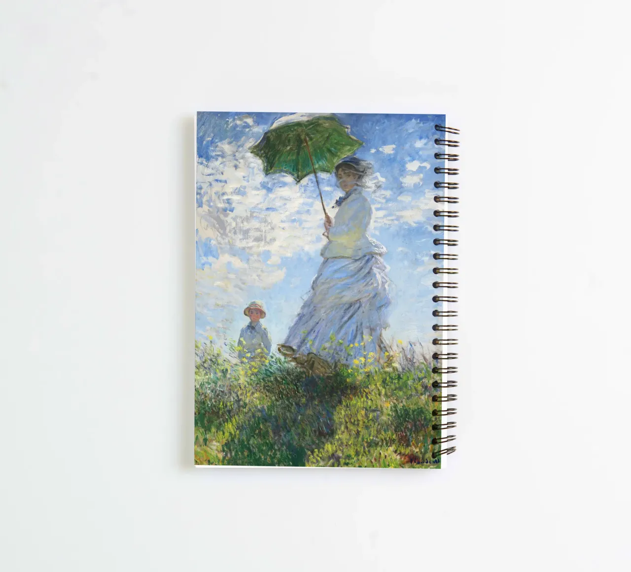 Madame Monet and Her Son (1875) by Claude Monet spiral notebook by Monet Art Prints