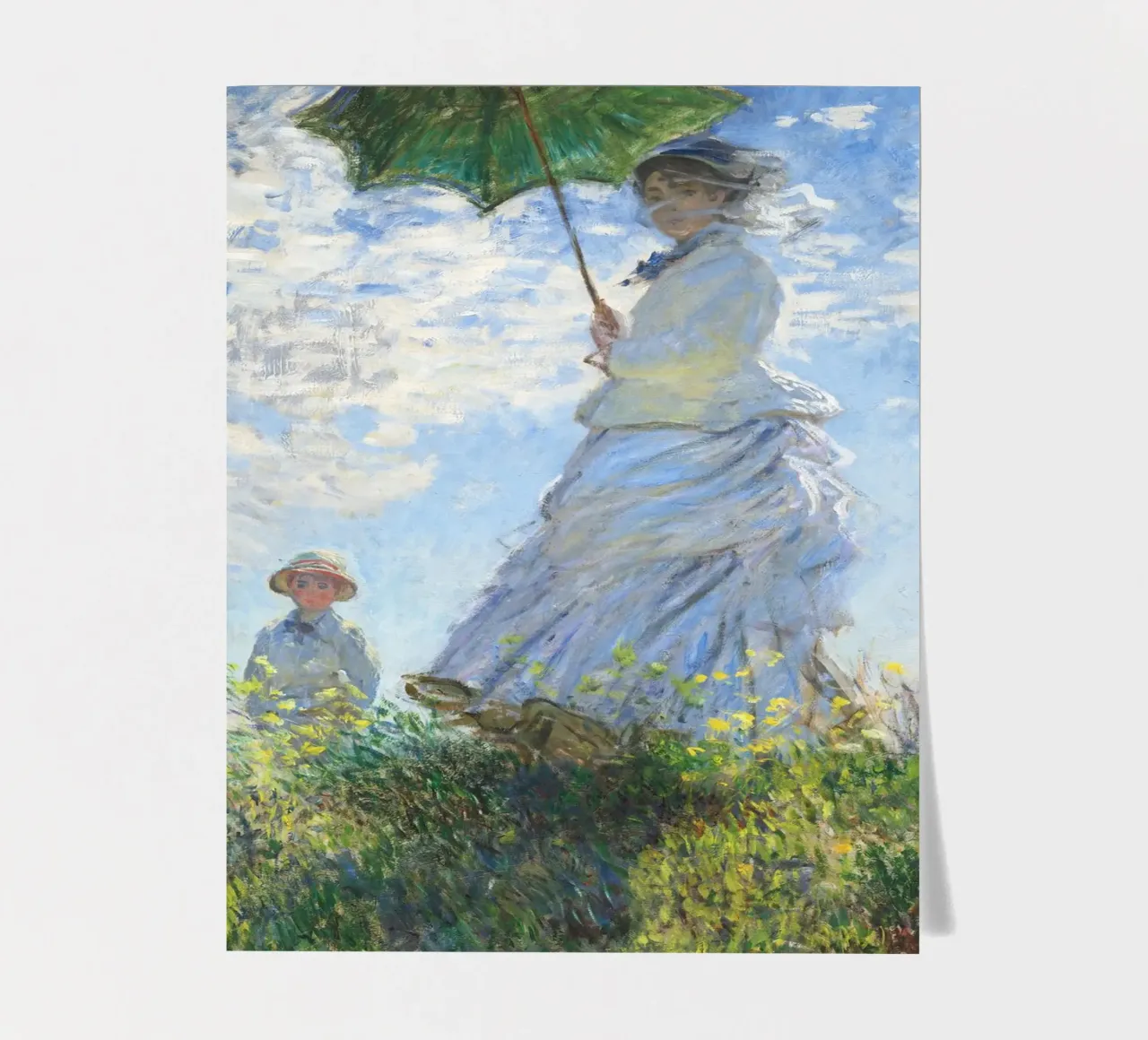 Madame Monet e suo figlio (1875) di Claude Monet foglio adesivo da Monet Art Prints