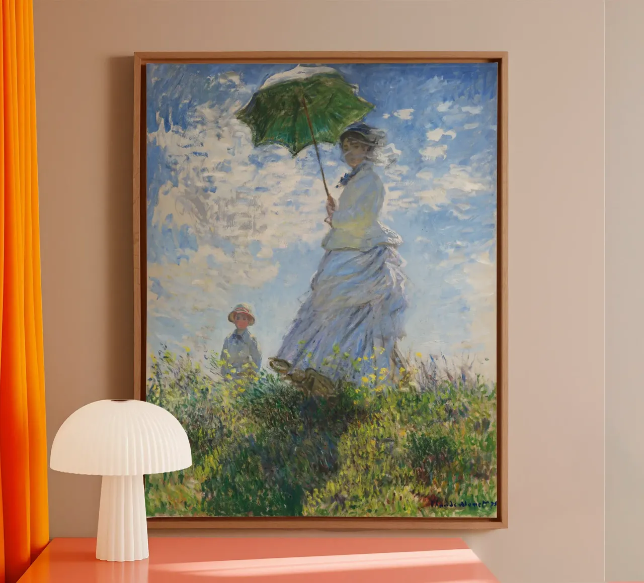Madame Monet e suo figlio (1875) di Claude Monet tela da Monet Art Prints