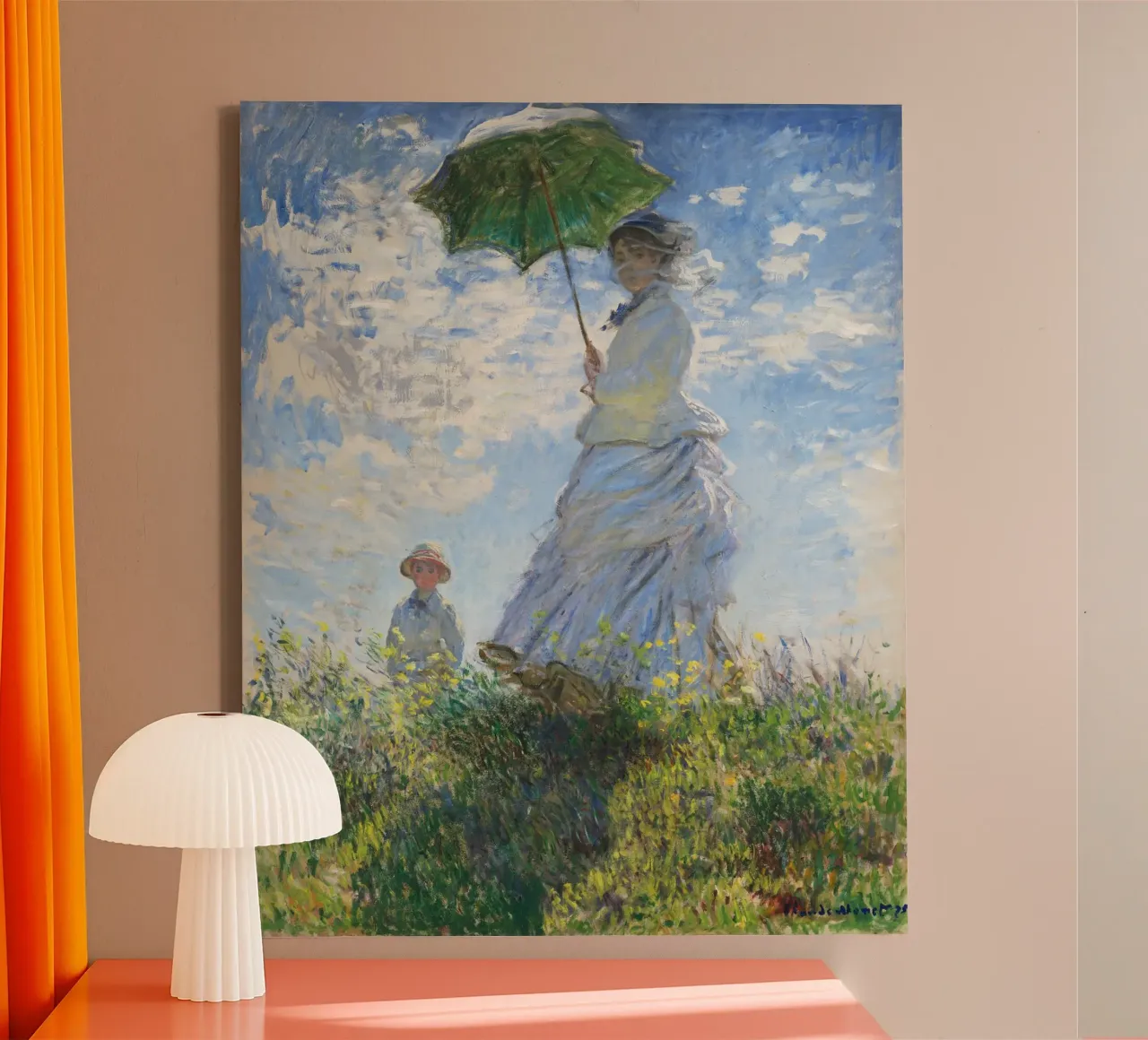 Madame Monet e suo figlio (1875) di Claude Monet tela da Monet Art Prints