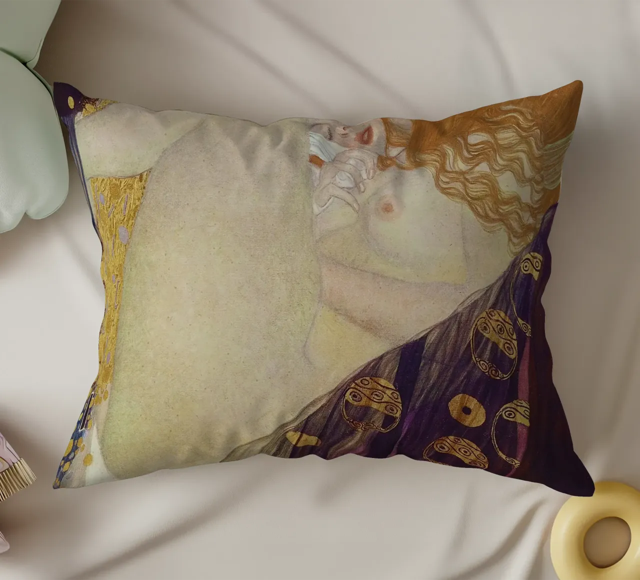 Danaë (1907-08) di Gustav Klimt cuscino da Gustav Klimt ART Prints