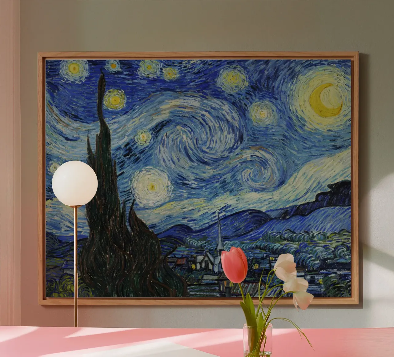 Notte stellata di Vincent van Gogh alluminio dibond da Van Gogh Prints