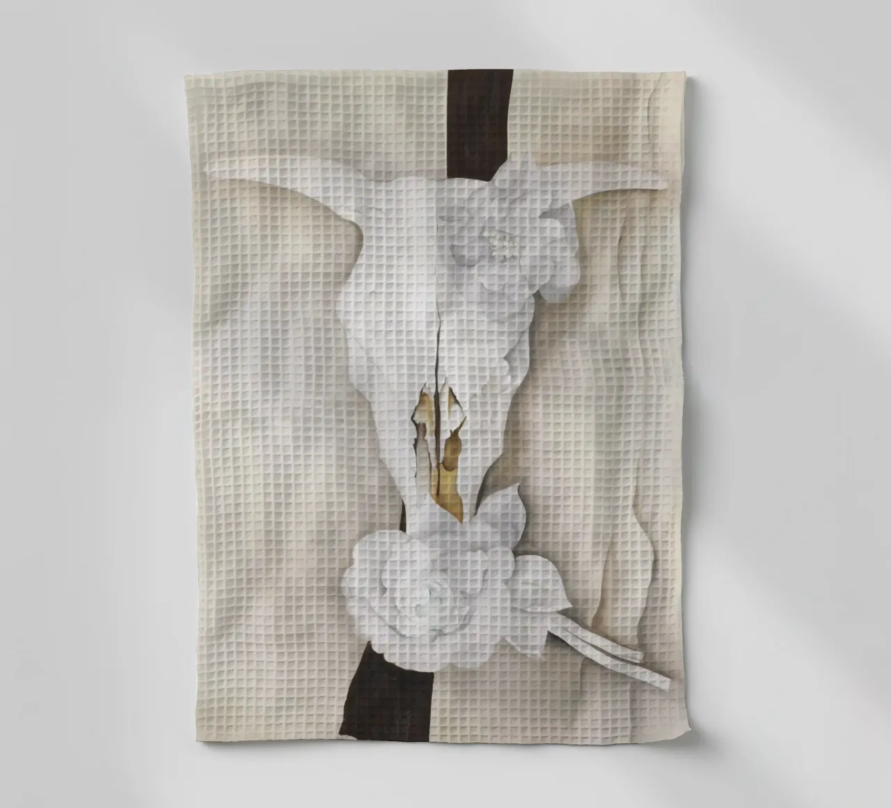 Cow’s Skull with Calico Roses by Georgia O’Keeffe tea towel by Classic Art Prints