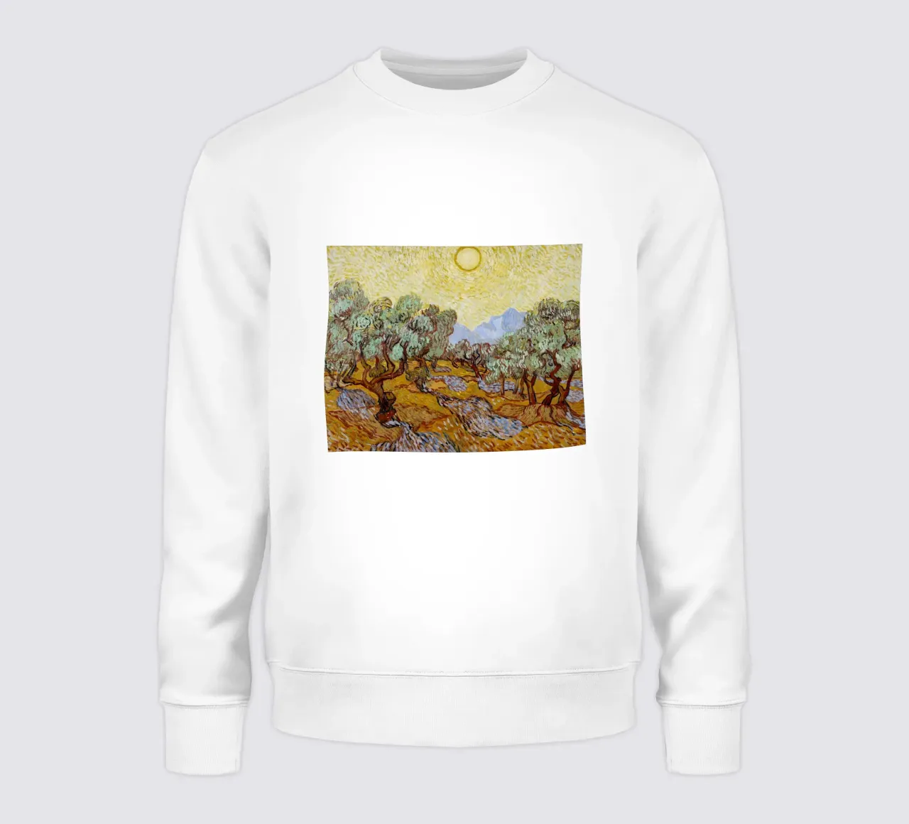 Olive Trees with the Alpilles in the Background 1889 sweatshirt by ValerieArt