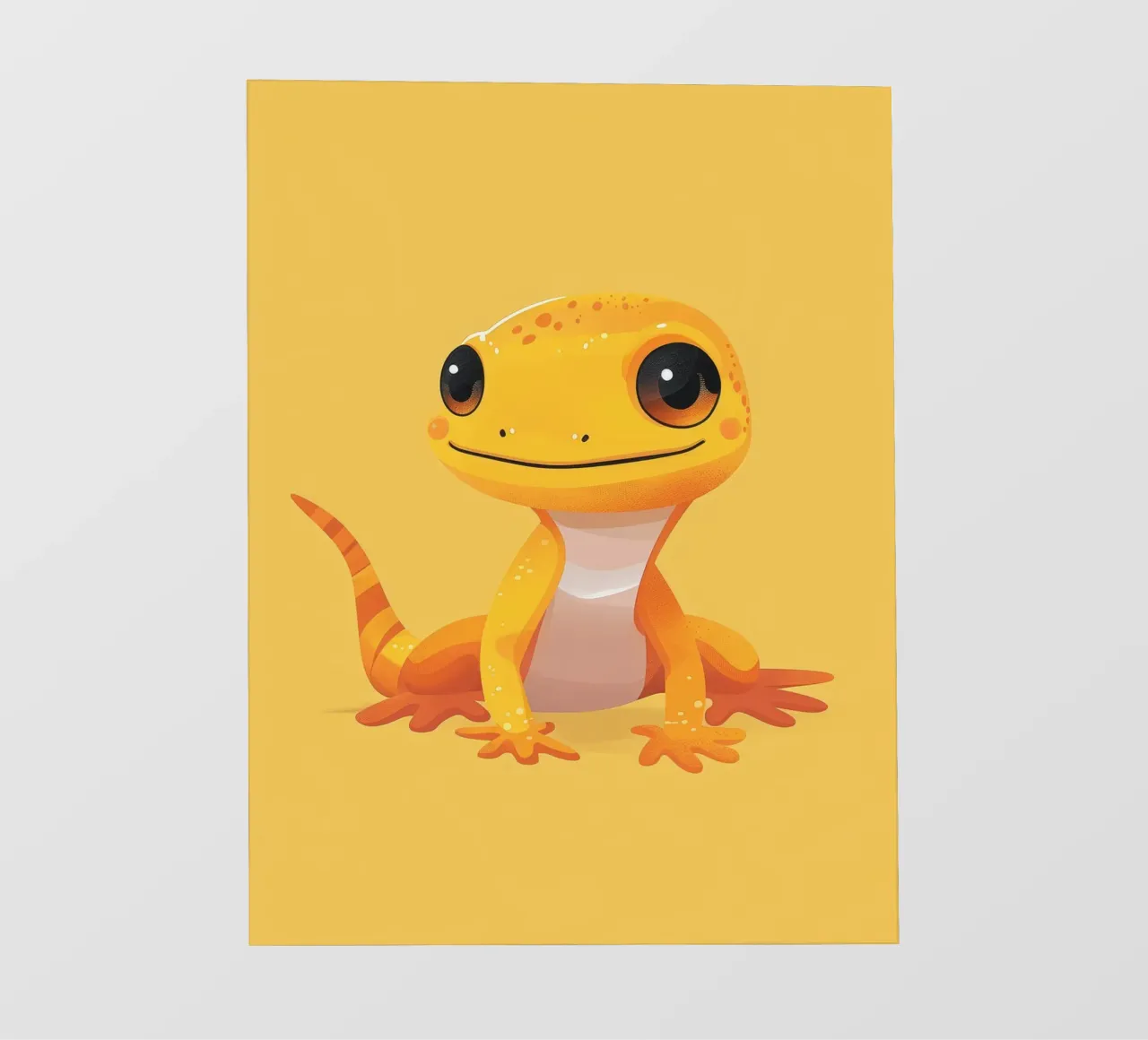Cute cartoon gecko character with bright colors and friendly photo wallpaper by DesignDoodle