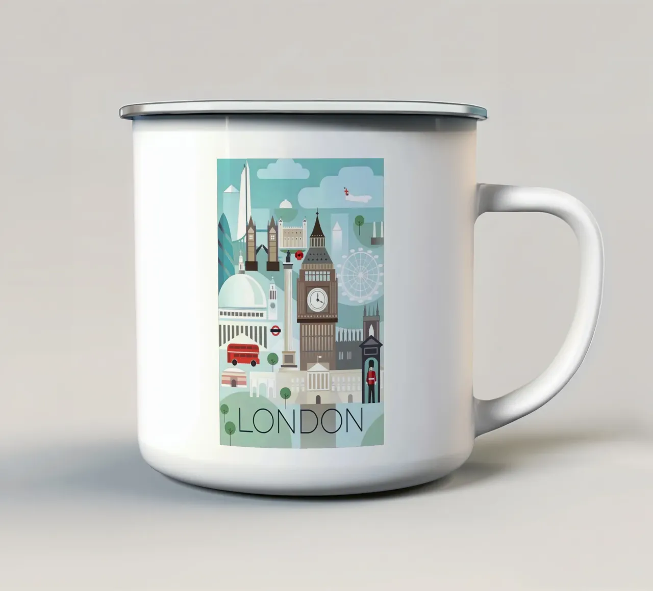 Città di Londra tazza in smalto da Verna