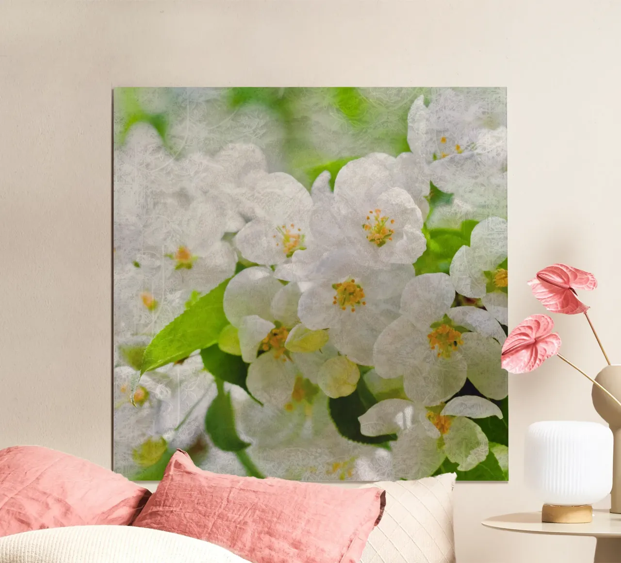 Il respiro di Sakura poster con telaio in legno da Bold Blooms