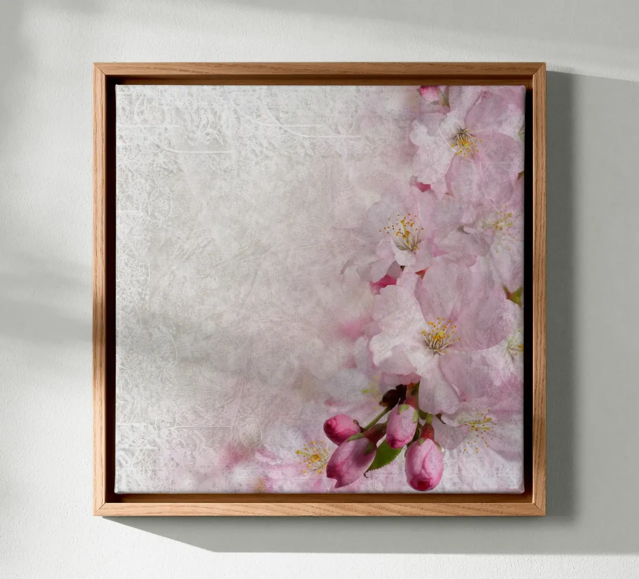 Breath of Sakura canvas with Floater frame by Bold Blooms