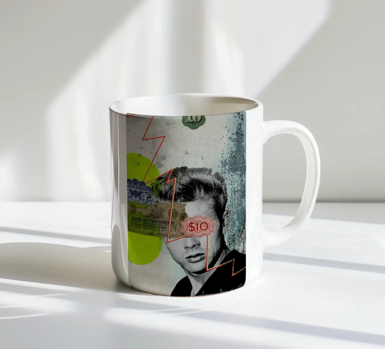 Public Figures: James Dean taza de cerámica de Elo Marc