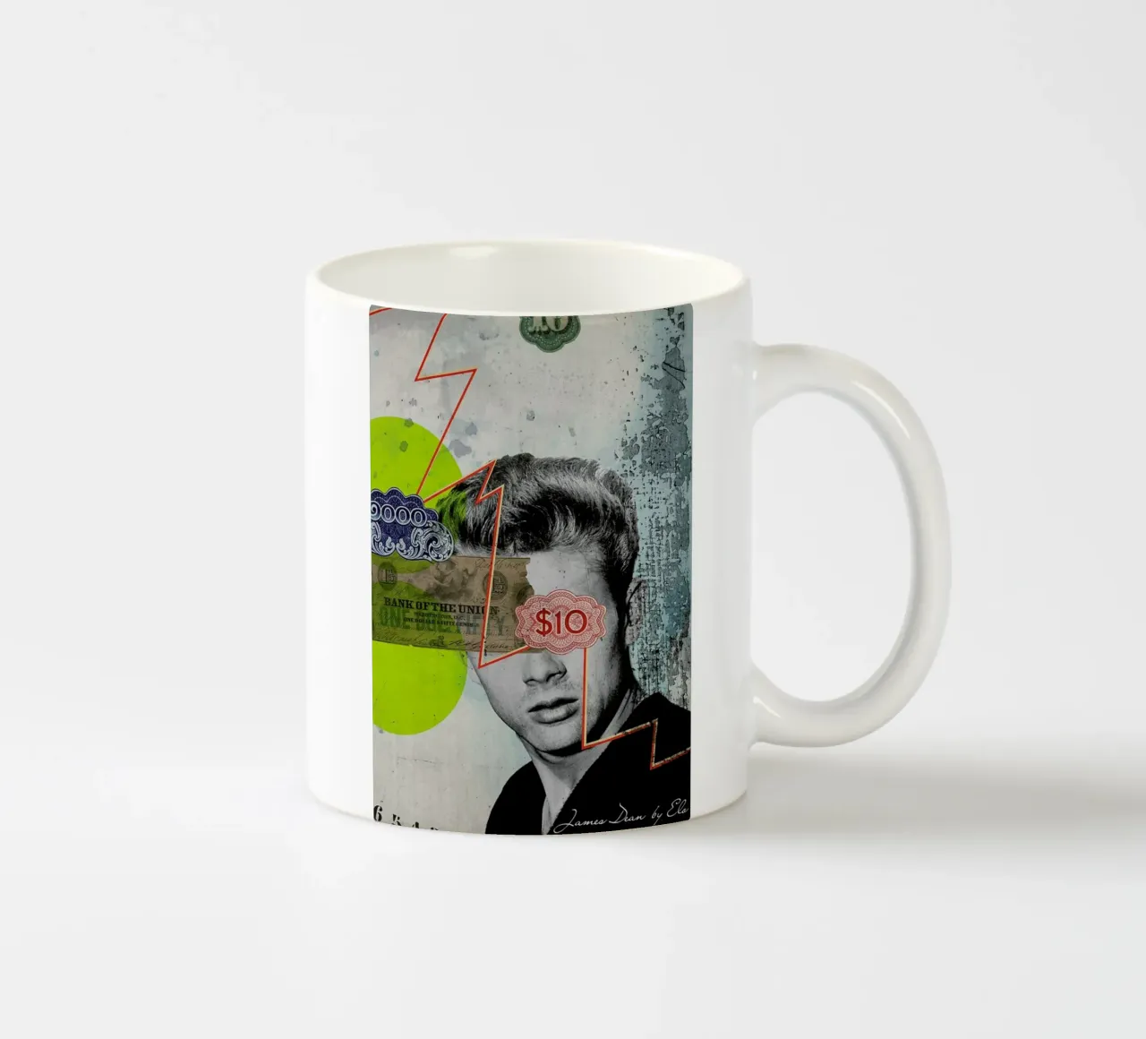 Public Figures: James Dean taza de cerámica de Elo Marc