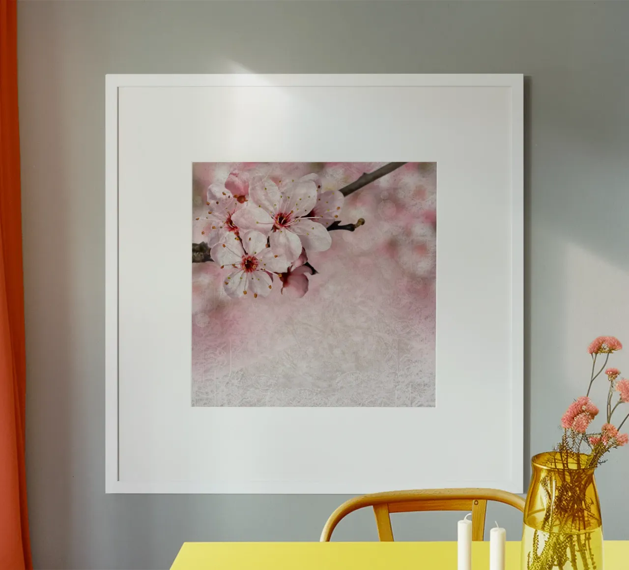 Il respiro di Sakura poster con telaio in legno da Bold Blooms