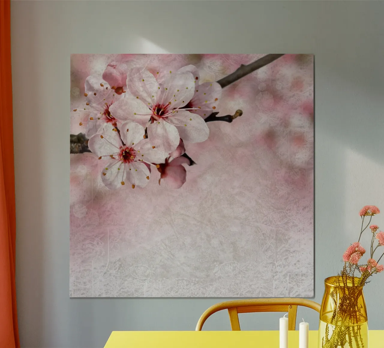 Il respiro di Sakura poster con telaio in legno da Bold Blooms
