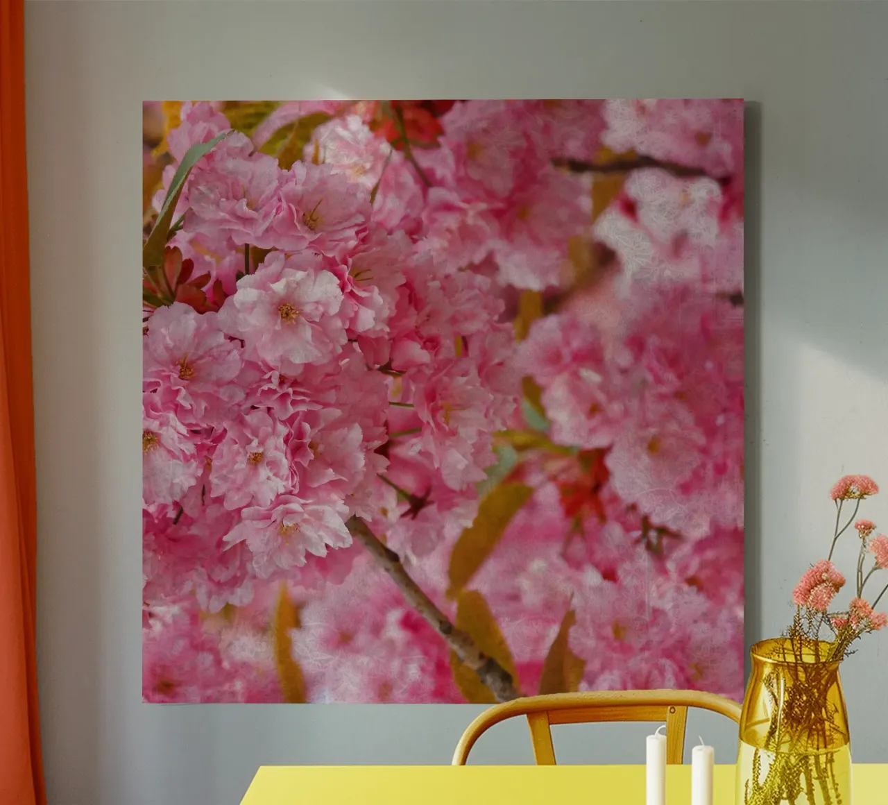 Breath of Sakura canvas with Floater frame by Bold Blooms