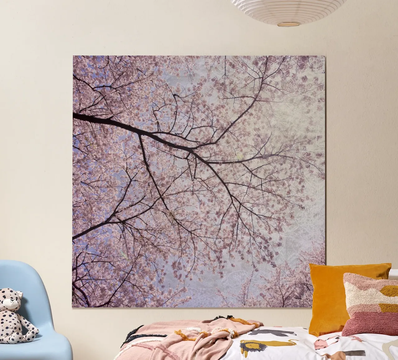 Il respiro di Sakura poster con telaio in legno da Bold Blooms