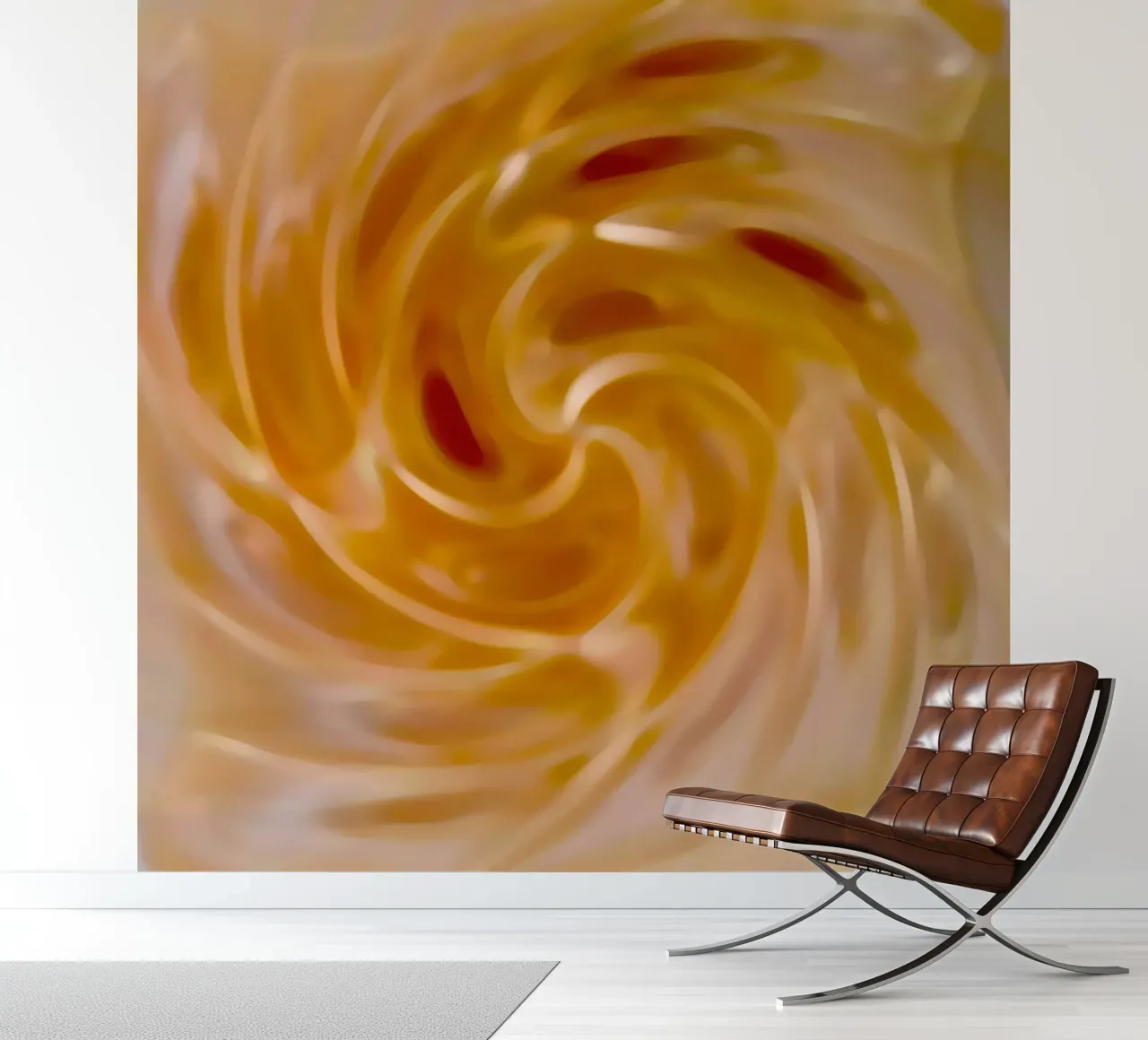 Blurred spiral in caramel colours photo wallpaper by Gürsel Yesil Digital Art