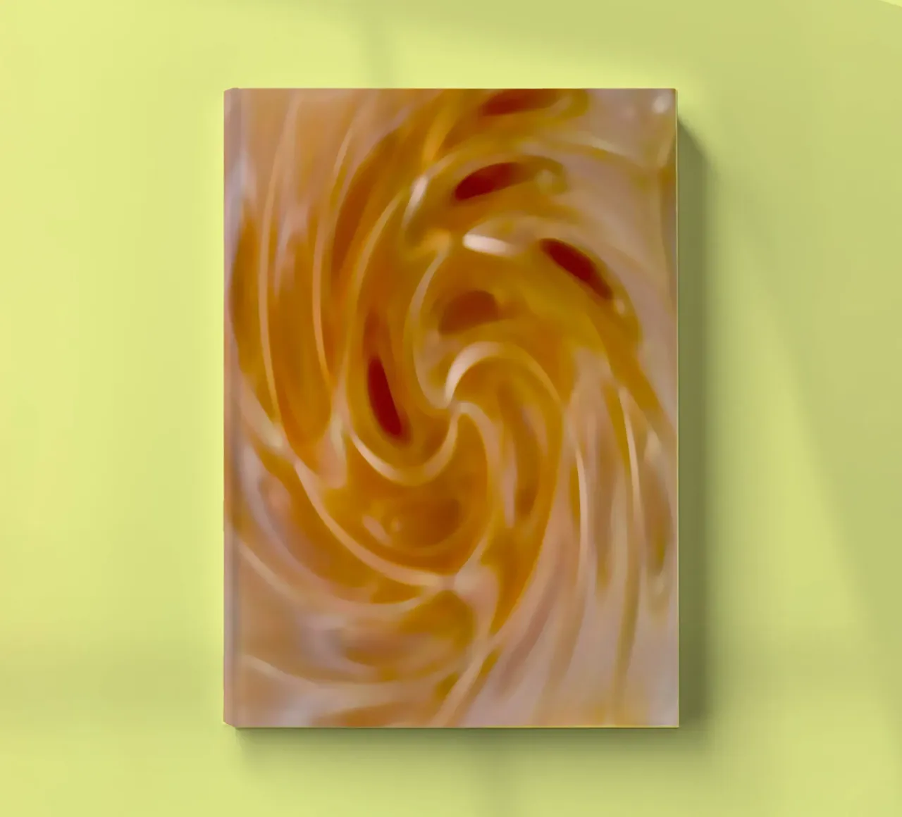 Blurred spiral in caramel colours notebook by Gürsel Yesil Digital Art