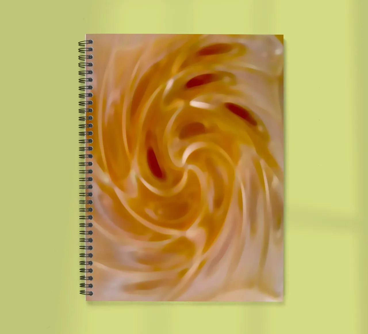 Blurred spiral in caramel colours spiral notebook by Gürsel Yesil Digital Art