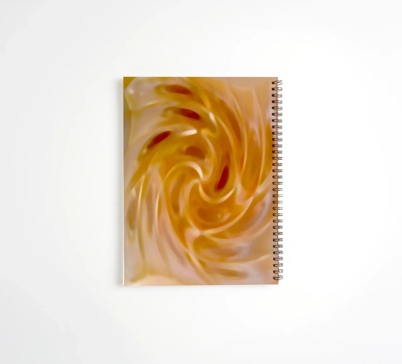 Blurred spiral in caramel colours spiral notebook by Gürsel Yesil Digital Art