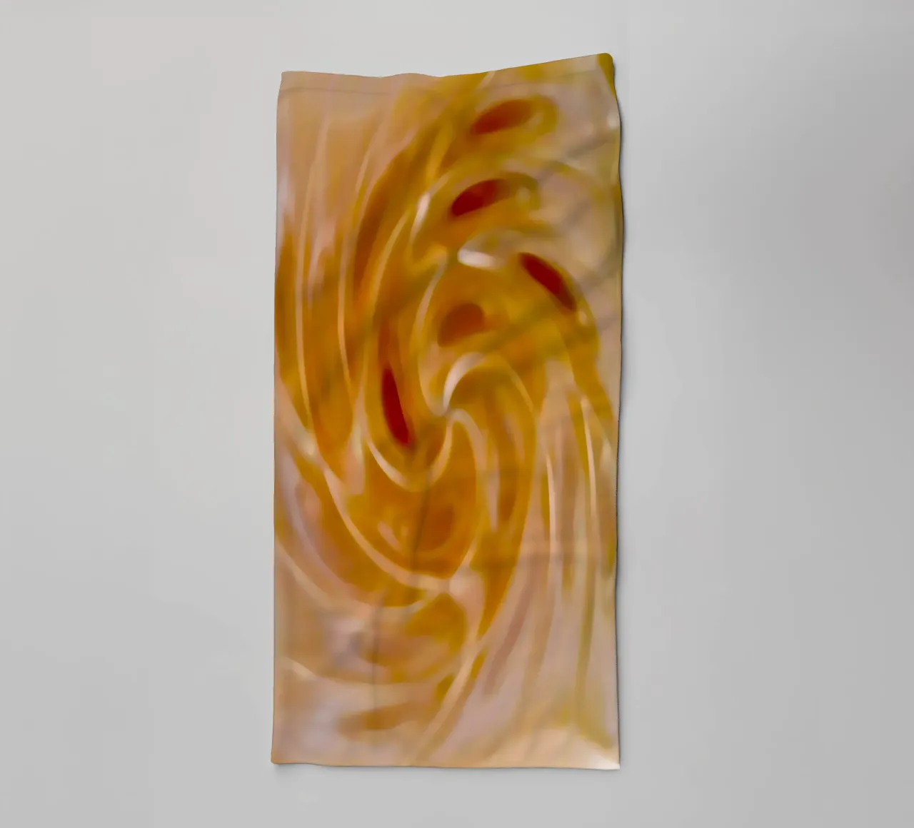 Blurred spiral in caramel colours towel by Gürsel Yesil Digital Art