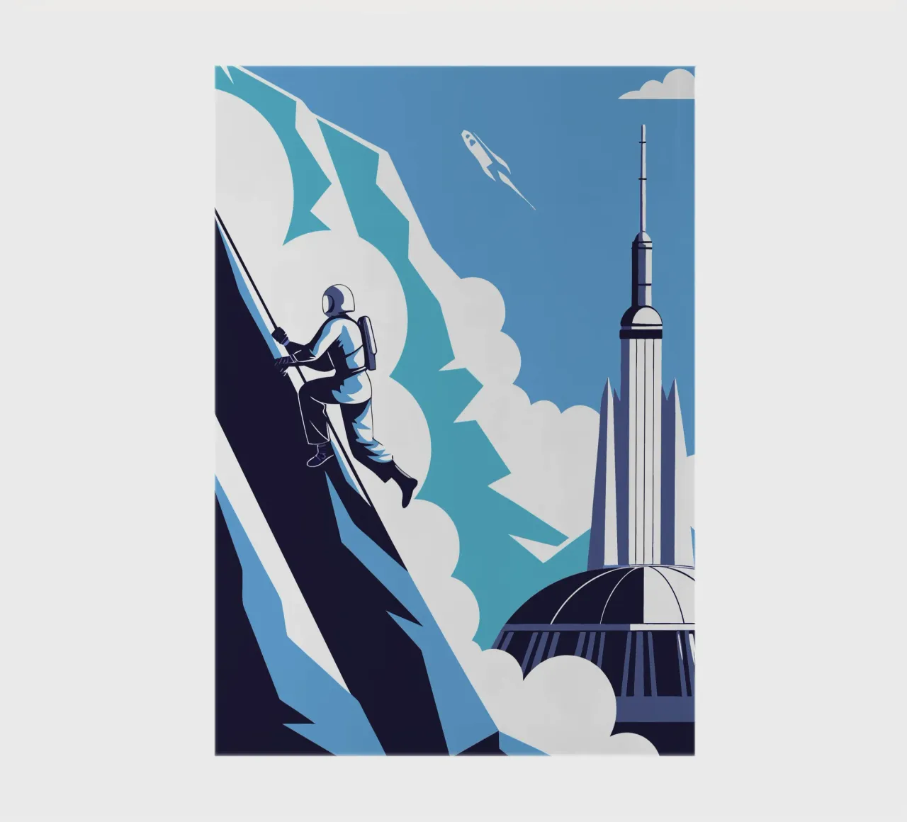 Climbing the Mountain Cliff notebook by STORE PRESENCE