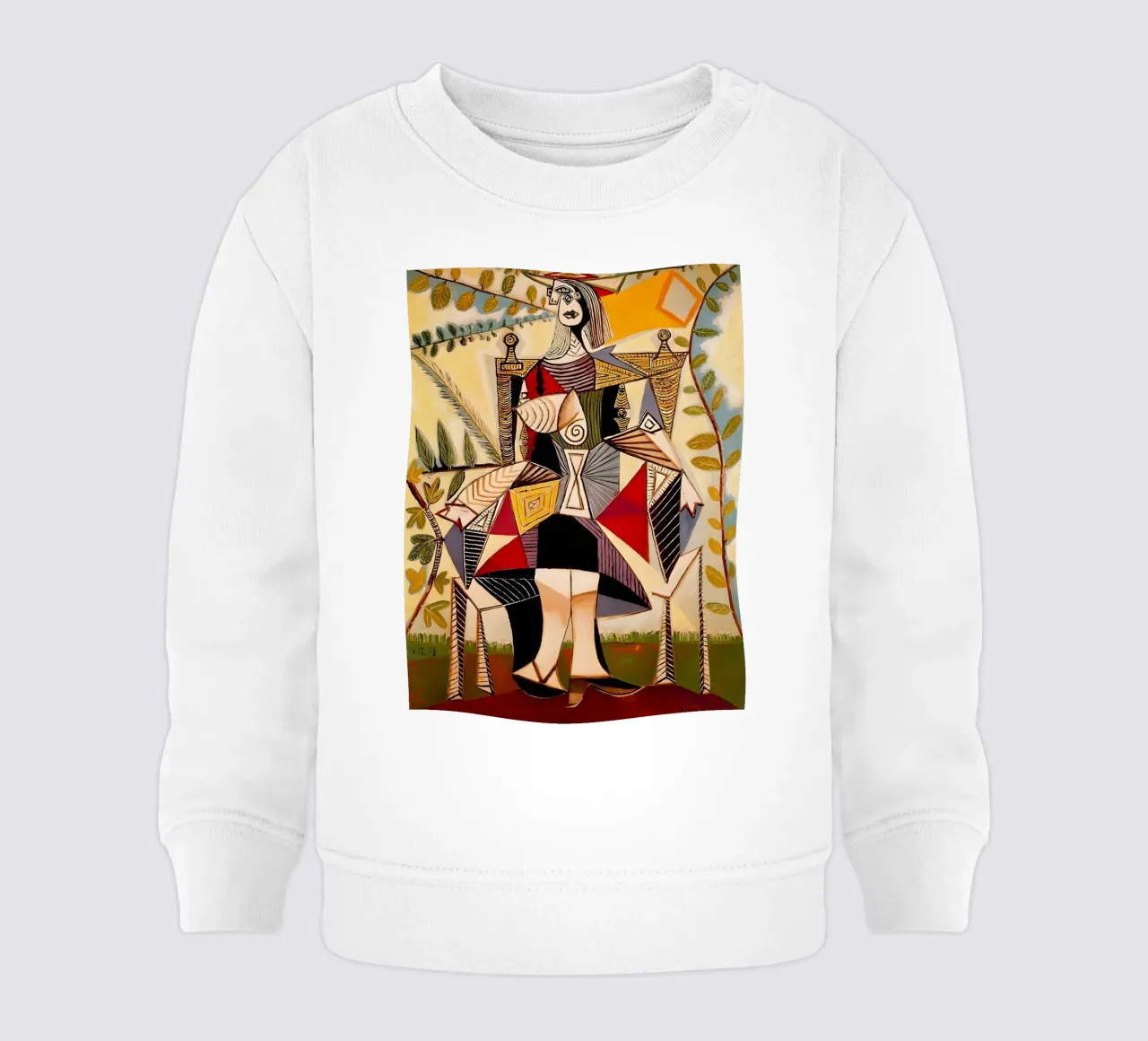 Picasso Dora Maar Sitzender Kubist Porträt Kunstdruck Baby Sweatshirt von homdeco