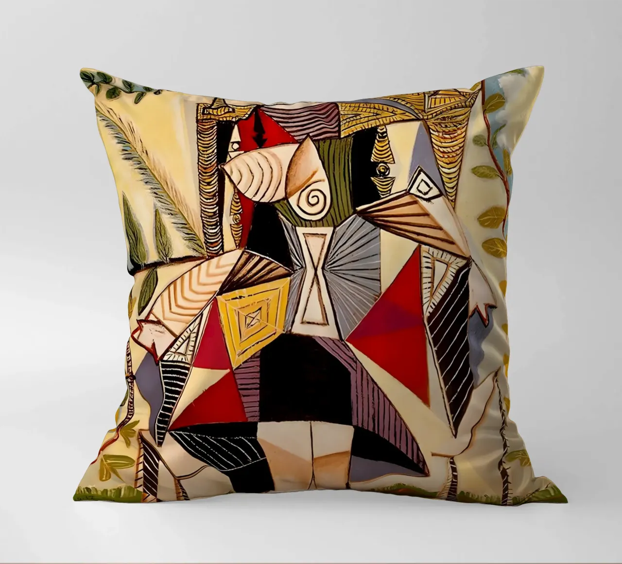 Picasso Dora Maar Seated Cubist Portrait Art Print decorative cushion by homdeco