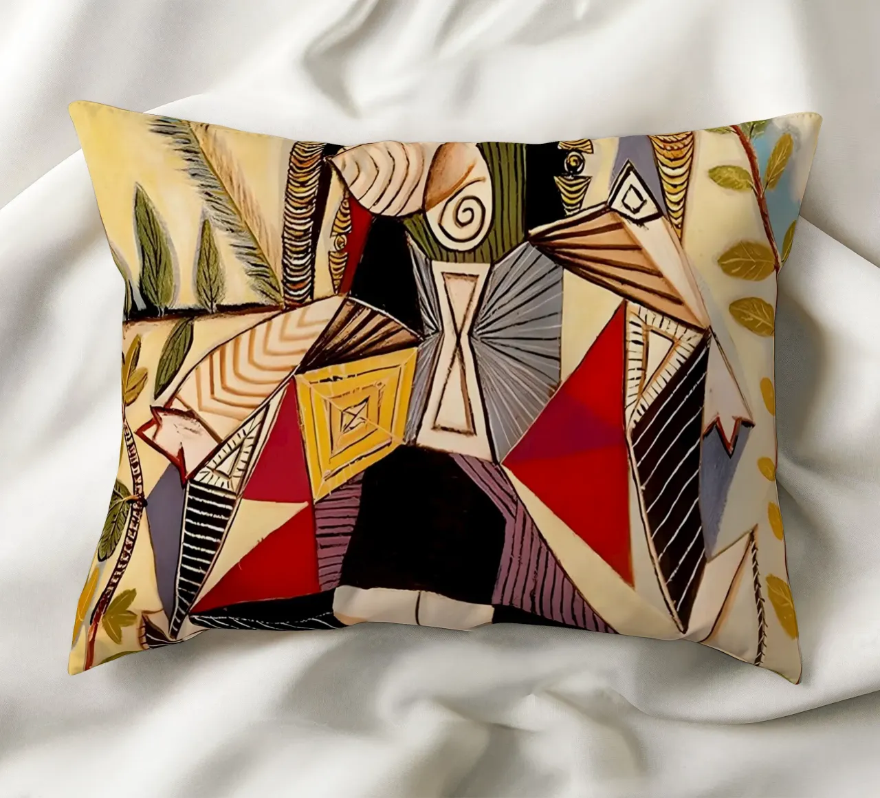 Picasso Dora Maar Seated Cubist Portrait Art Print decorative cushion by homdeco