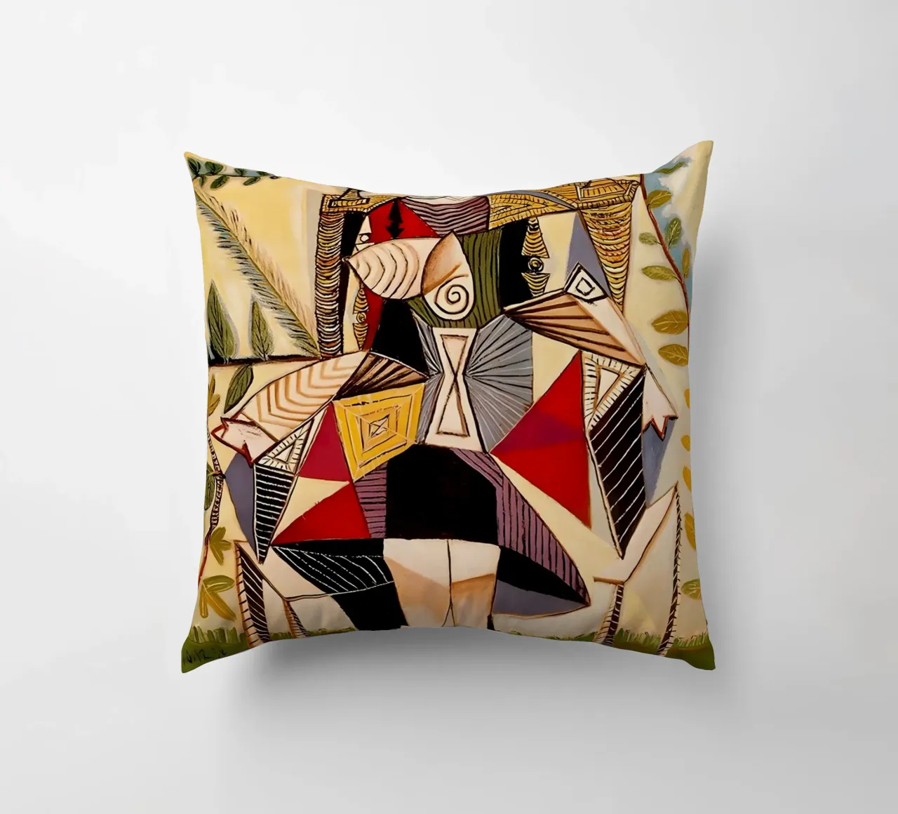 Picasso Dora Maar Seated Cubist Portrait Art Print decorative cushion by homdeco