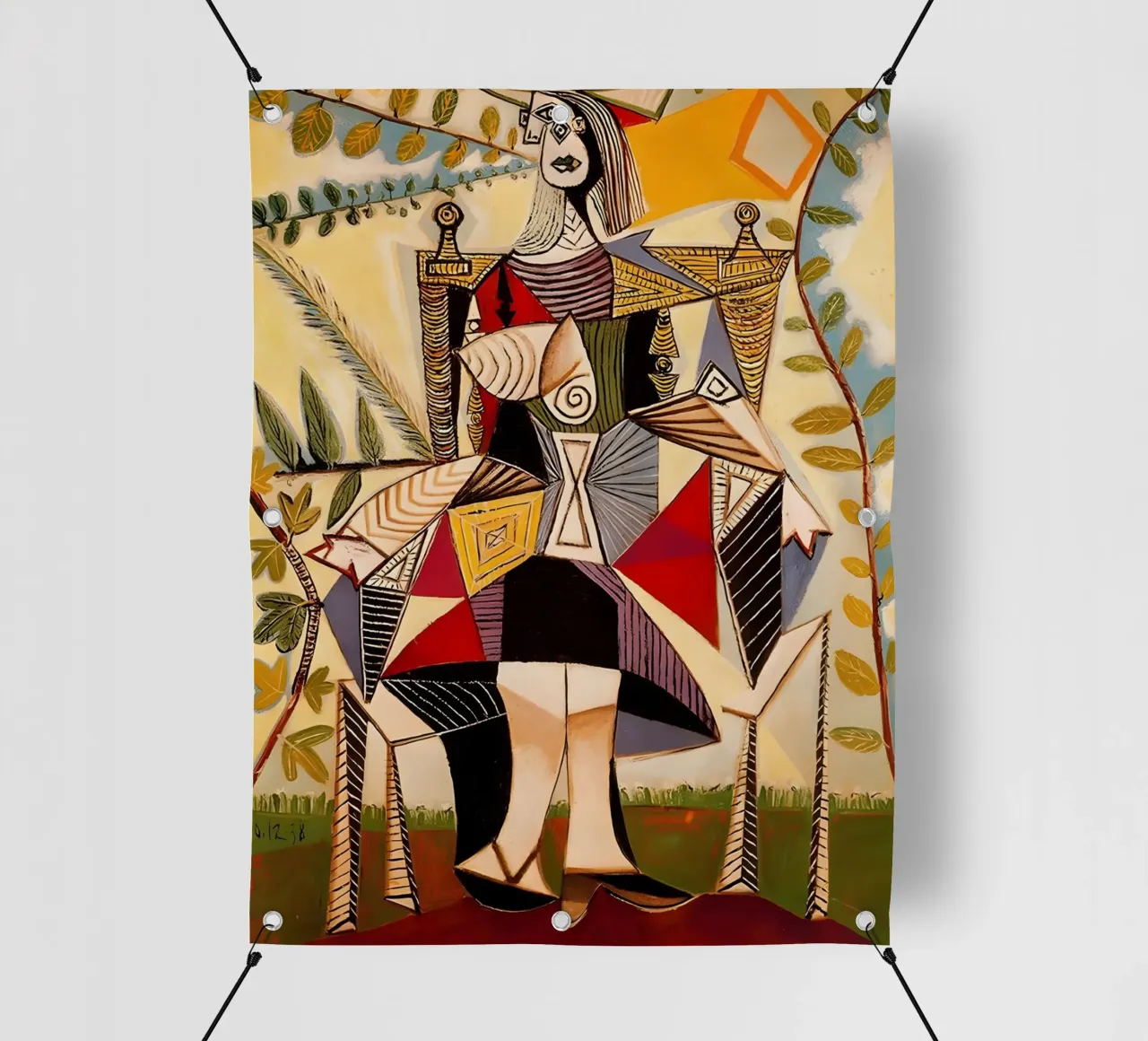 Picasso Dora Maar Seated Cubist Portrait Art Print pvc cover by homdeco
