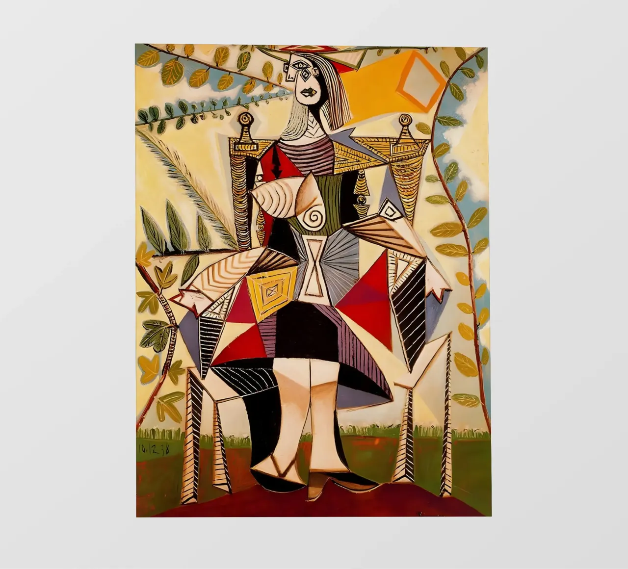 Picasso Dora Maar Seated Cubist Portrait Art Print pvc cover by homdeco