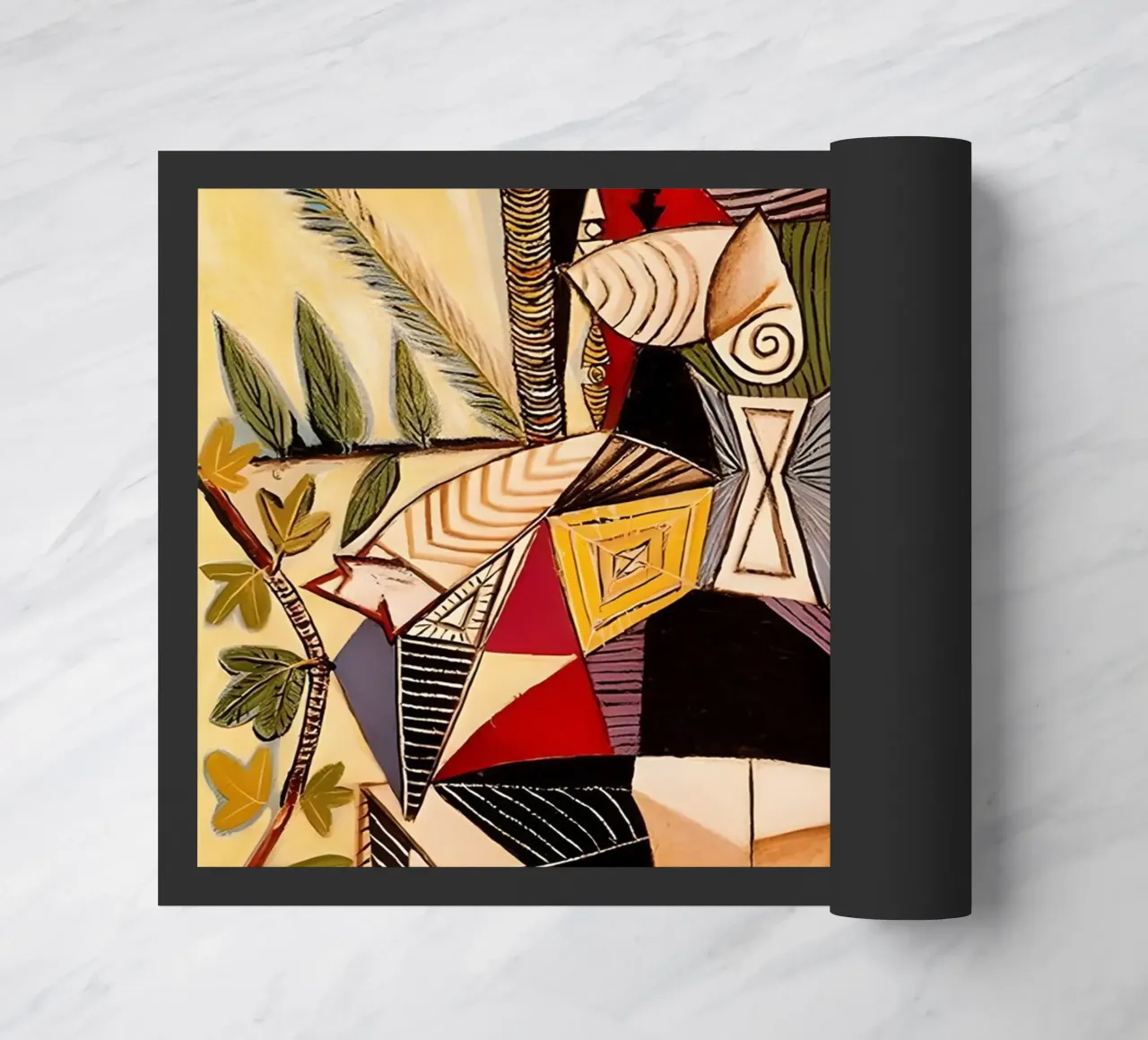 Picasso Dora Maar Seated Cubist Portrait Art Print doormat by homdeco