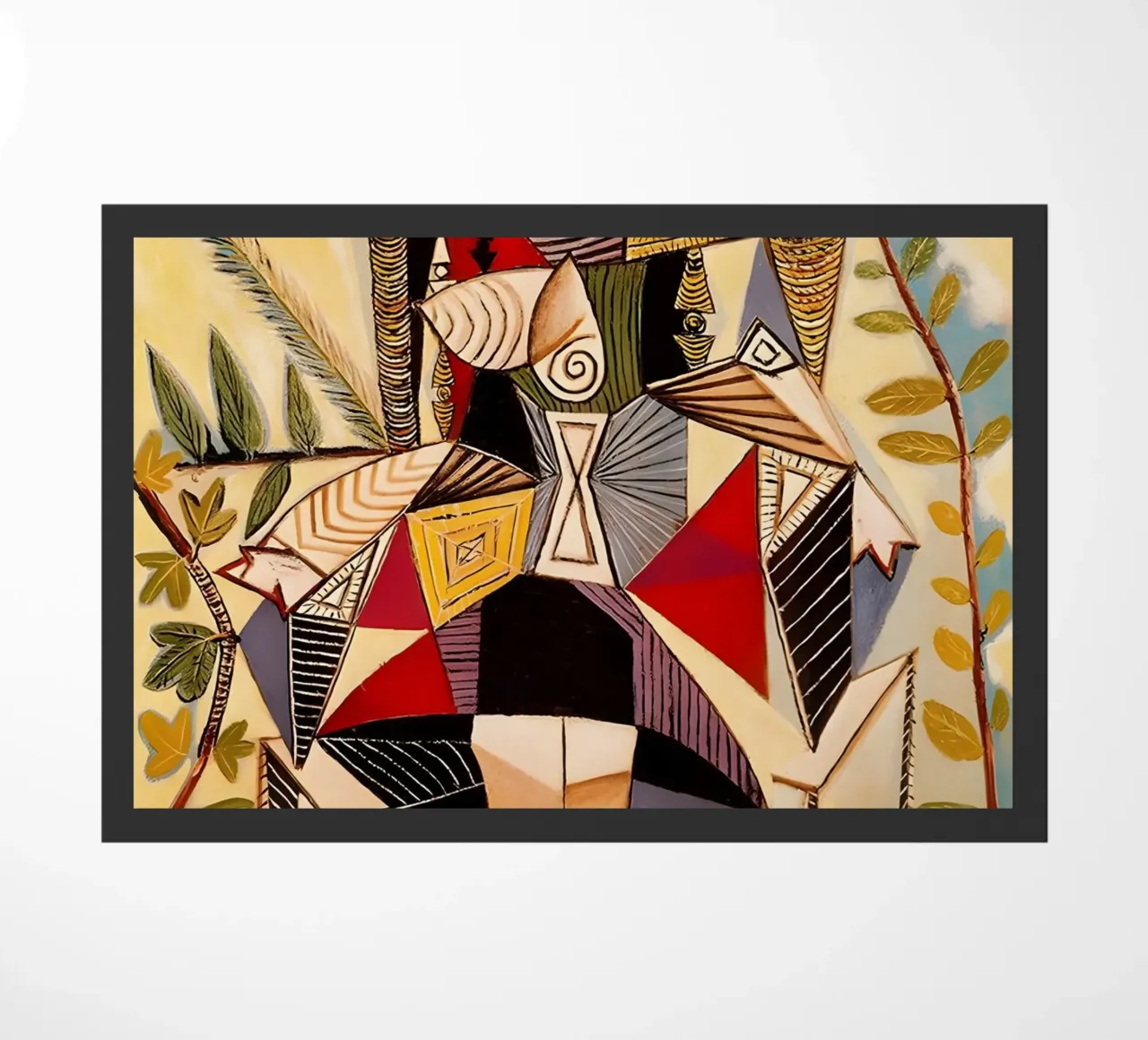 Picasso Dora Maar Seated Cubist Portrait Art Print doormat by homdeco