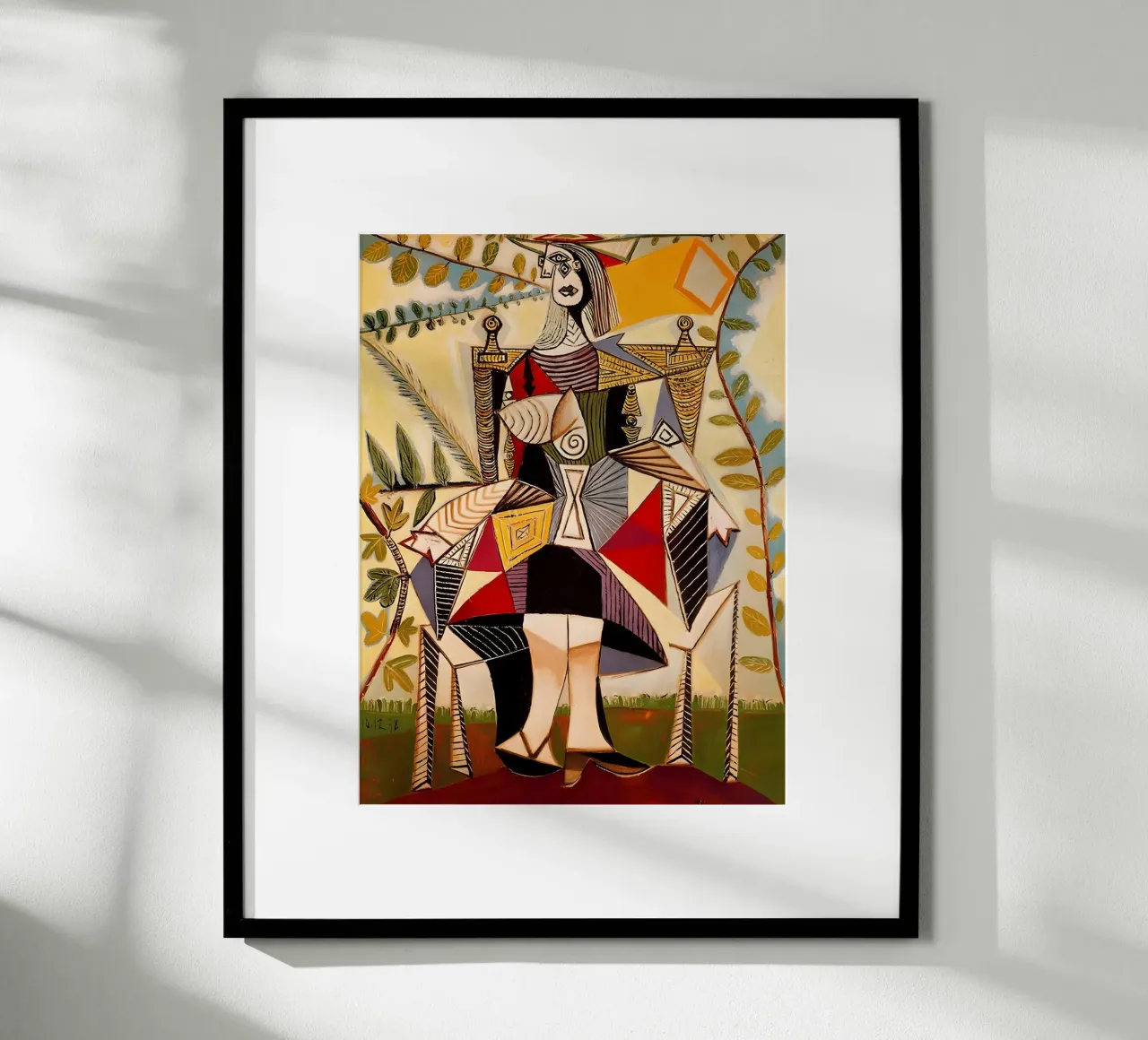 Picasso Dora Maar Seated Cubist Portrait Art Print poster by homdeco