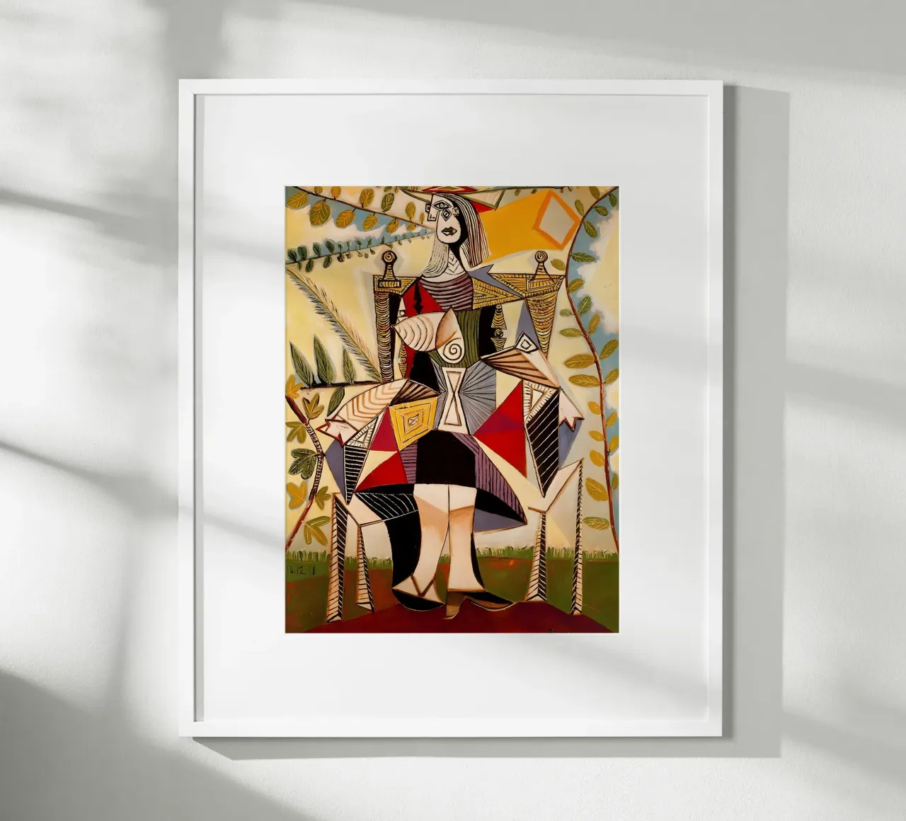 Picasso Dora Maar Seated Cubist Portrait Art Print poster by homdeco