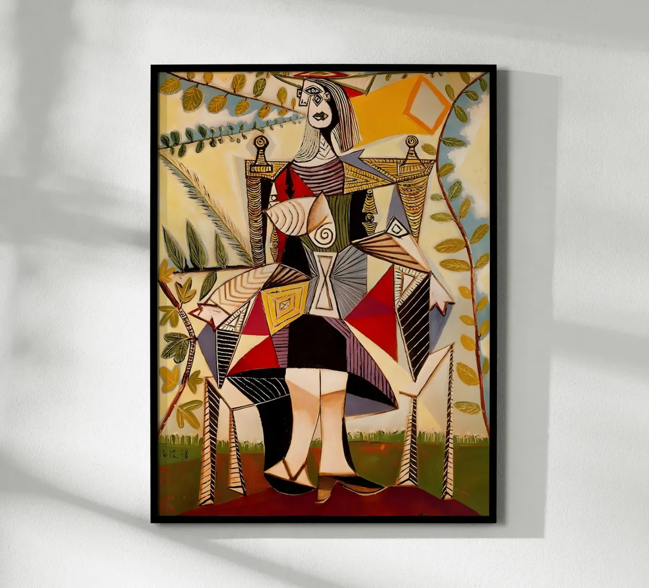 Picasso Dora Maar Seated Cubist Portrait Art Print poster by homdeco