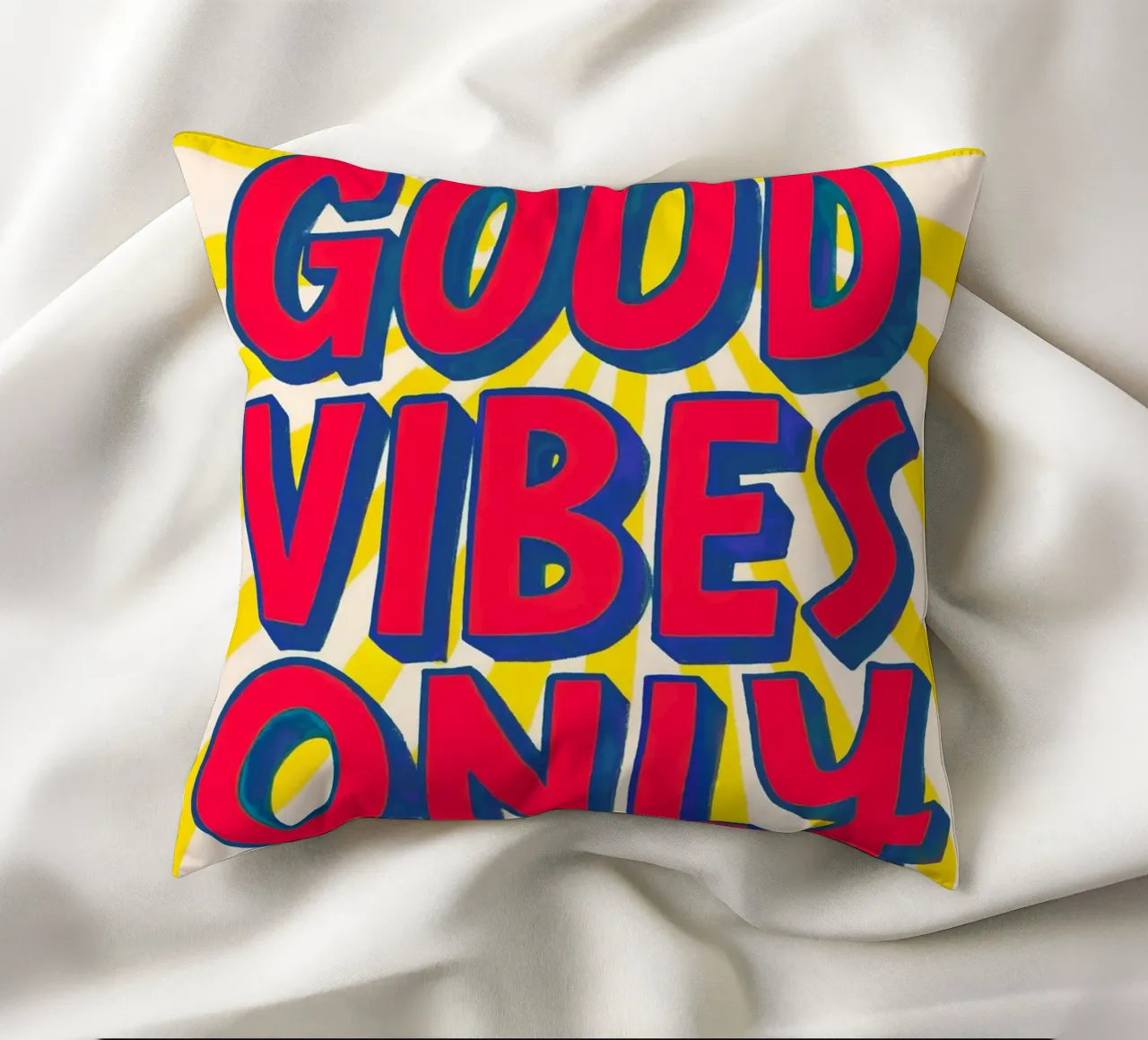 Good Vibes Only - Sole, onde e vibrazioni cuscino da QuooodZ by MooodzArt