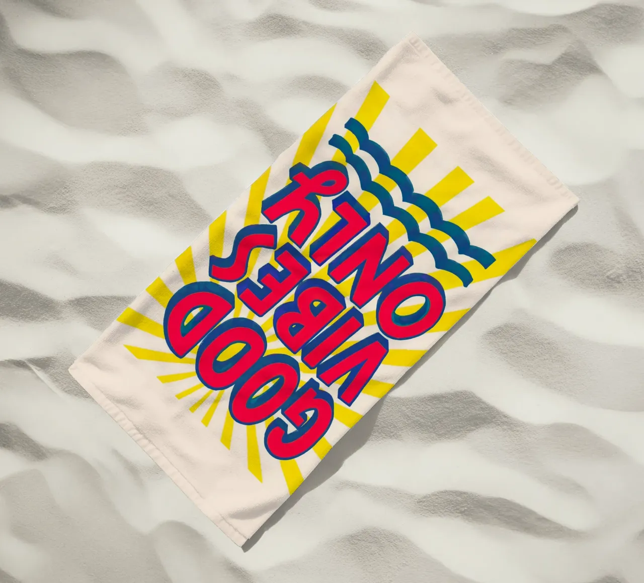 Good Vibes Only - Sole, onde e vibrazioni telo mare da QuooodZ by MooodzArt