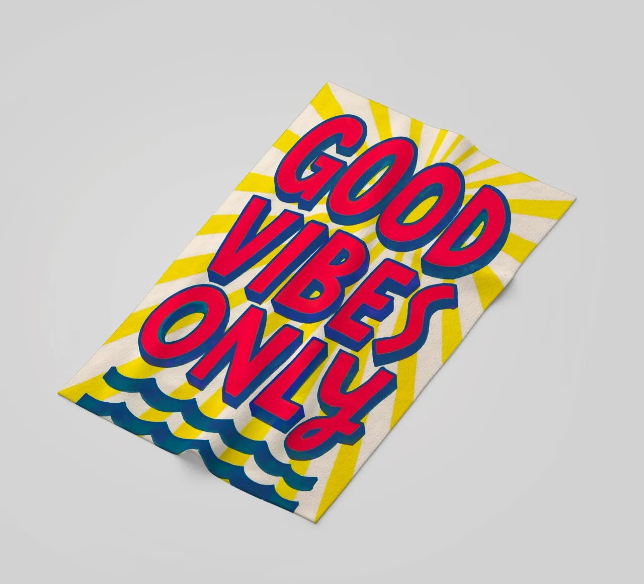 Good Vibes Only - Sole, onde e vibrazioni telo mare da QuooodZ by MooodzArt