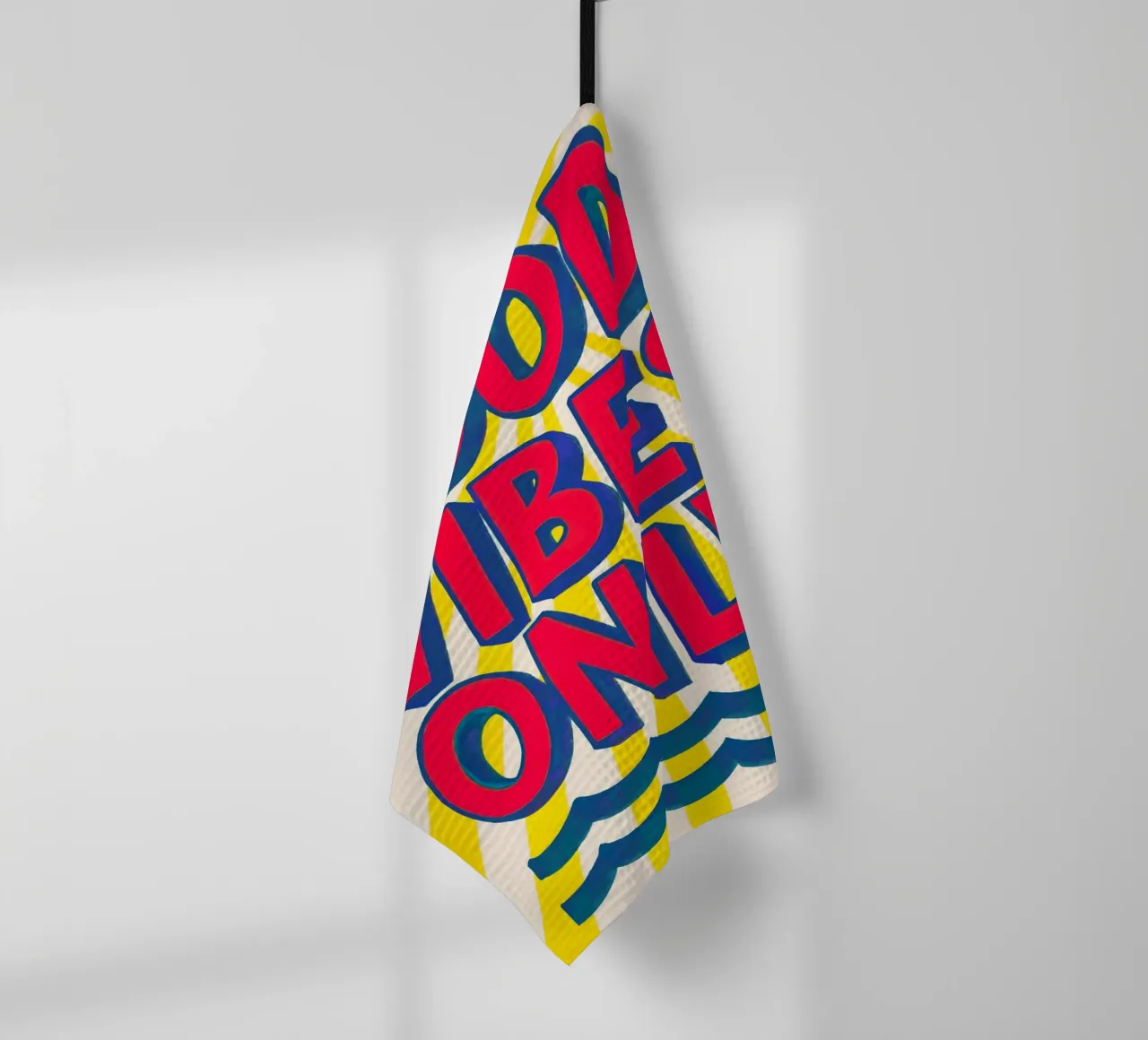 Good Vibes Only - Sole, onde e vibrazioni canovaccio da cucina da QuooodZ by MooodzArt