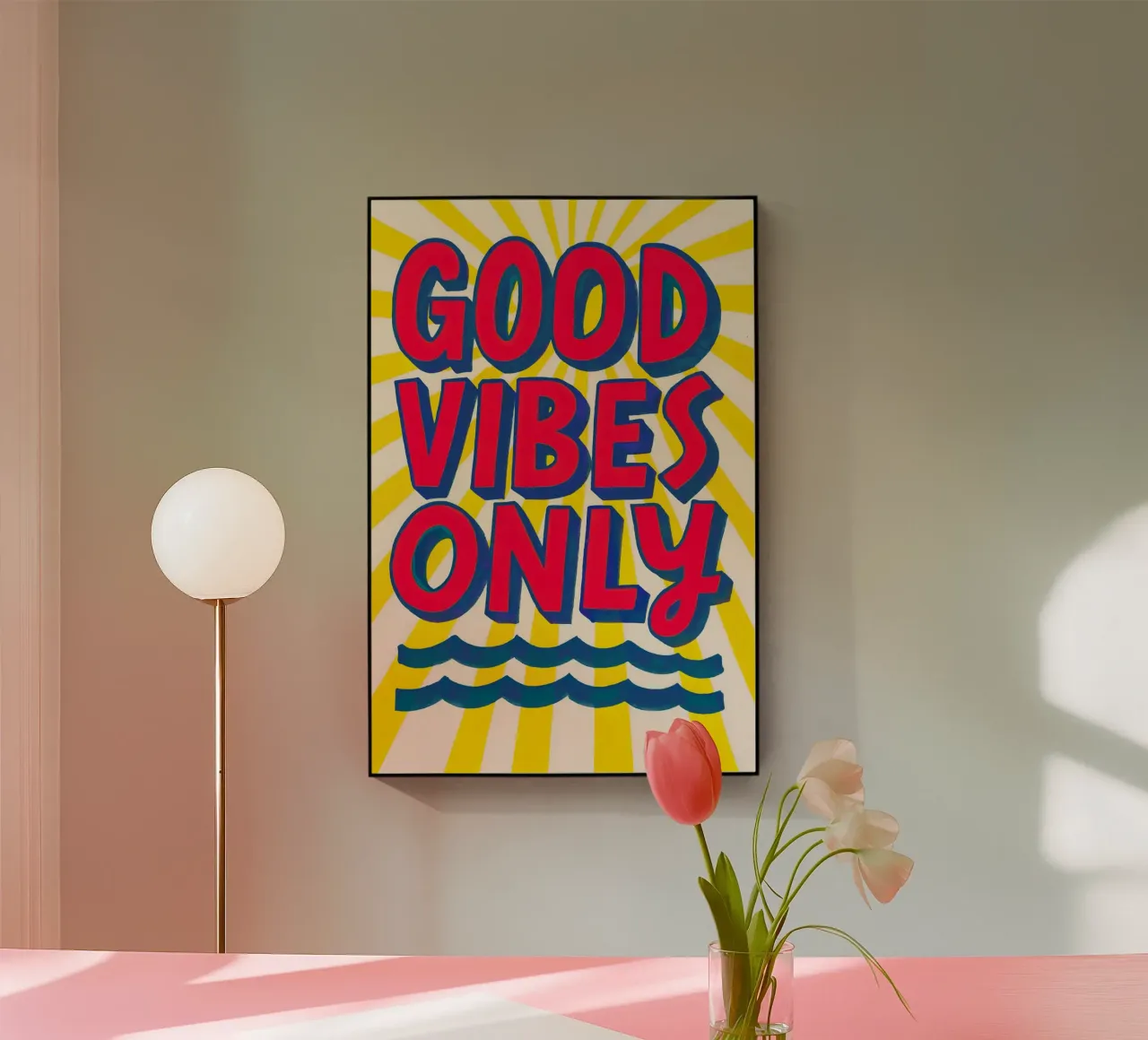 Good Vibes Only - Sole, onde e vibrazioni plexiglass da QuooodZ by MooodzArt