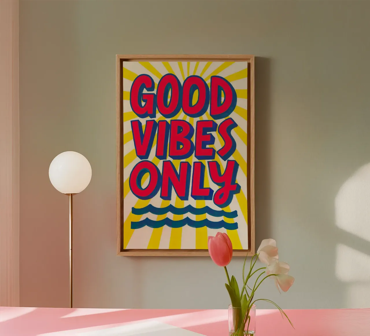 Good Vibes Only - Sun, waves, vibes canvas by QuooodZ by MooodzArt