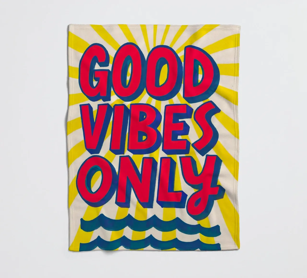 Good Vibes Only - Sole, onde e vibrazioni coperta in pile da QuooodZ by MooodzArt