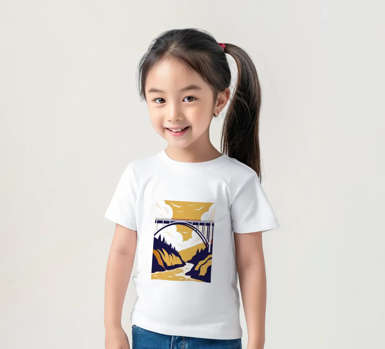 Ponte sul fiume t-shirt bambini da STORE PRESENCE