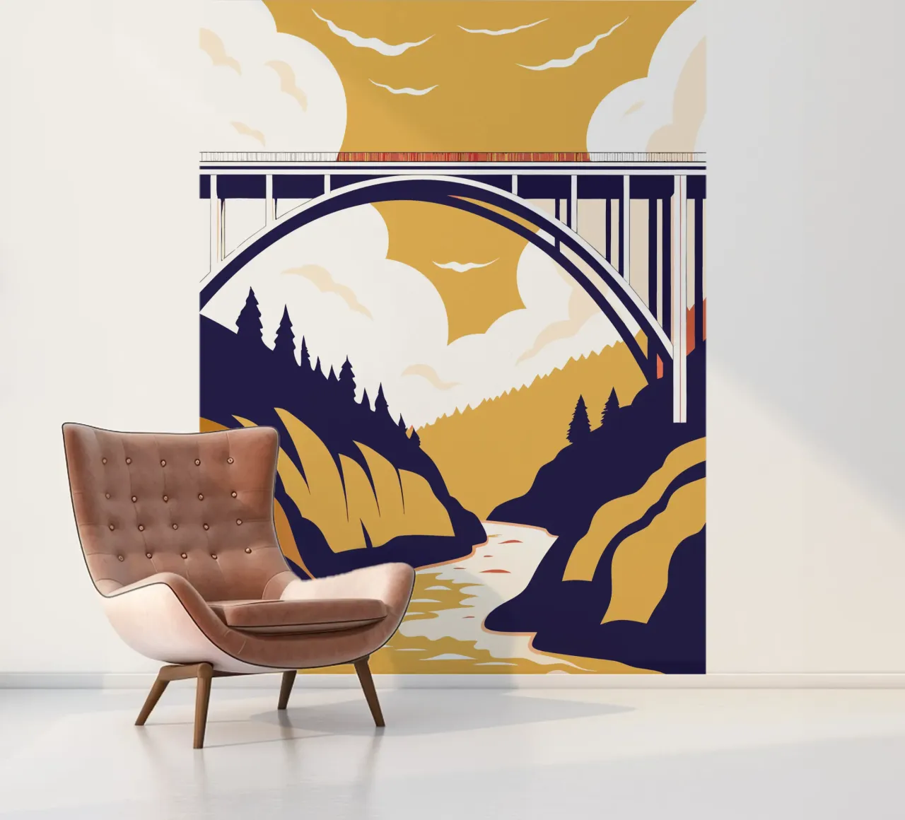 River Bridge photo wallpaper by STORE PRESENCE
